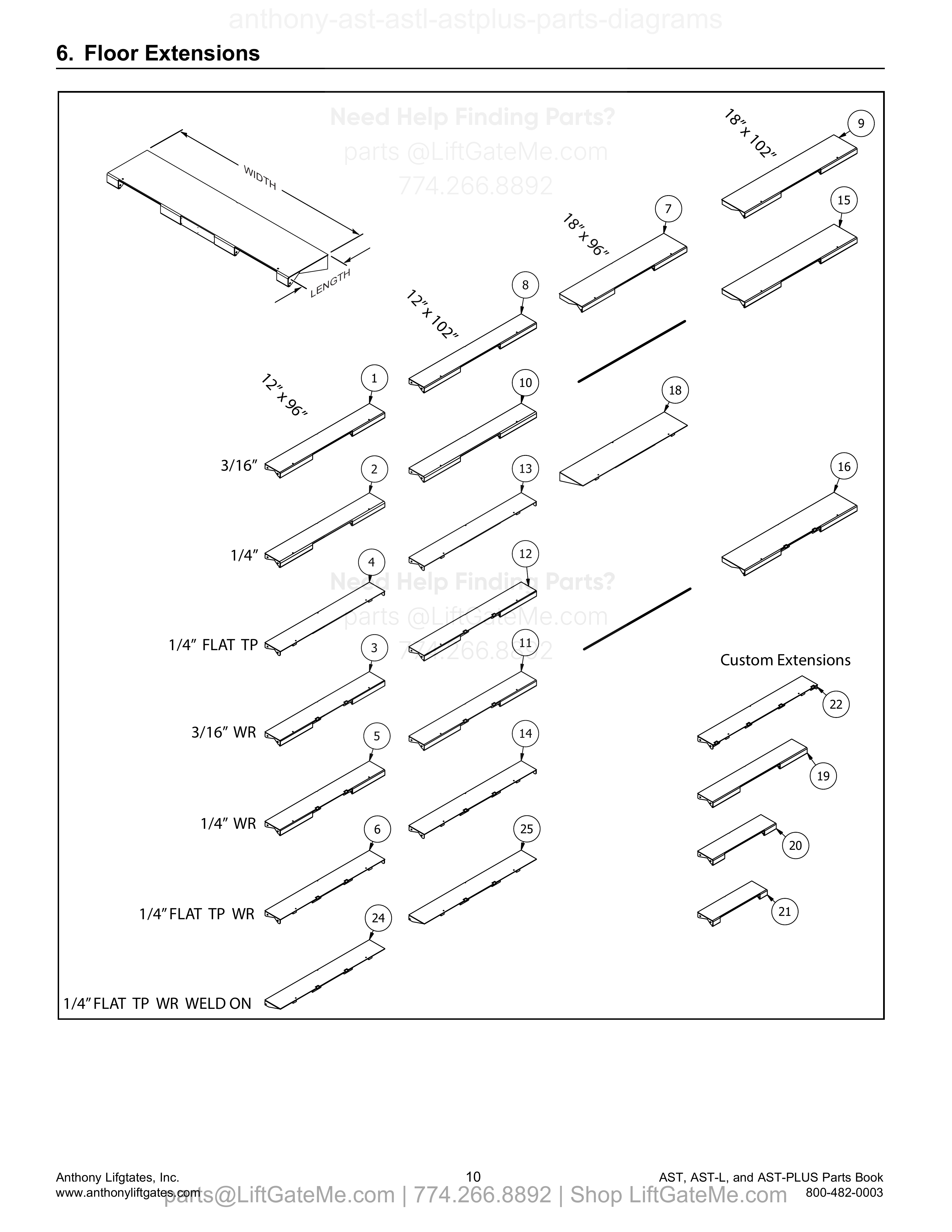 6. Floor Extensions diagram