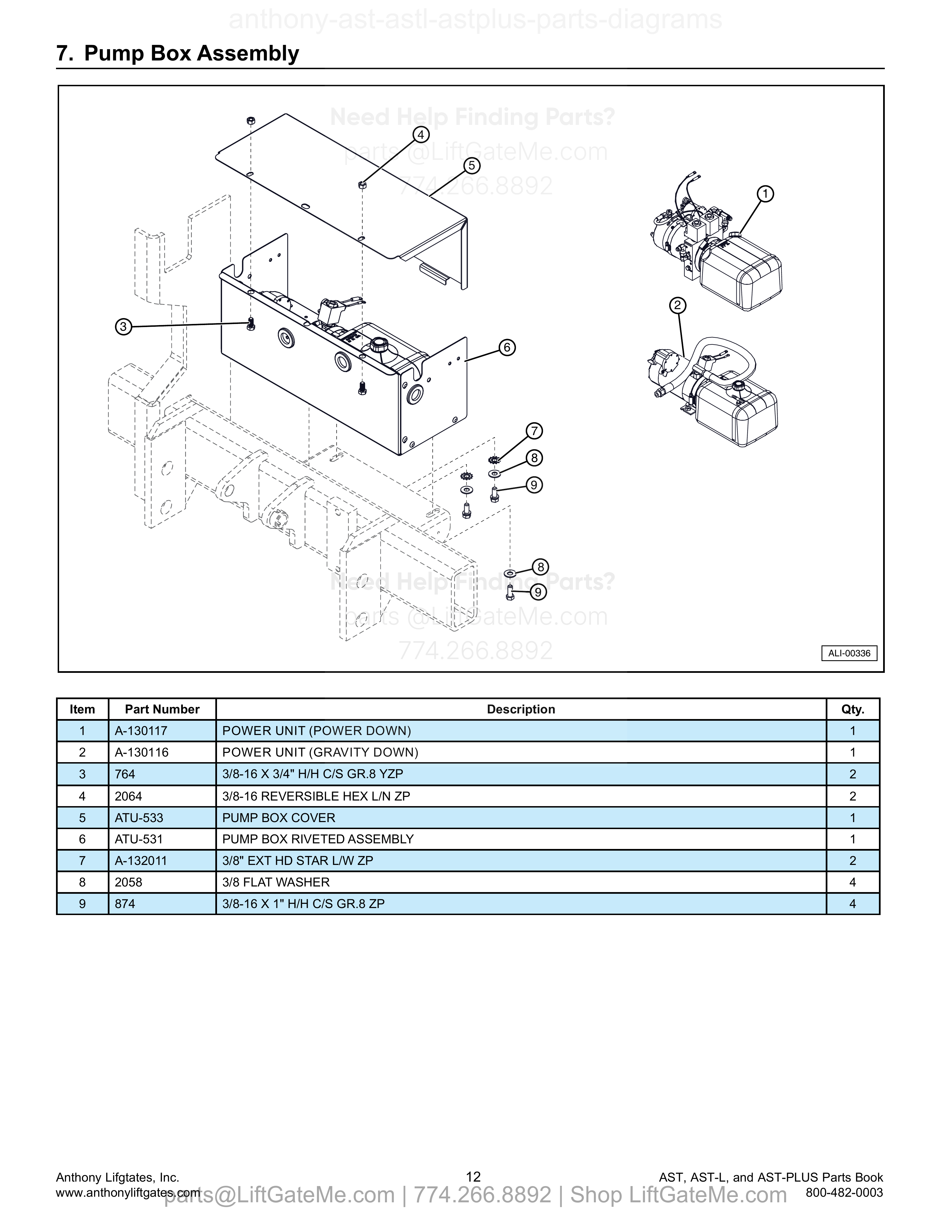 7. Pump Box Assembly diagram