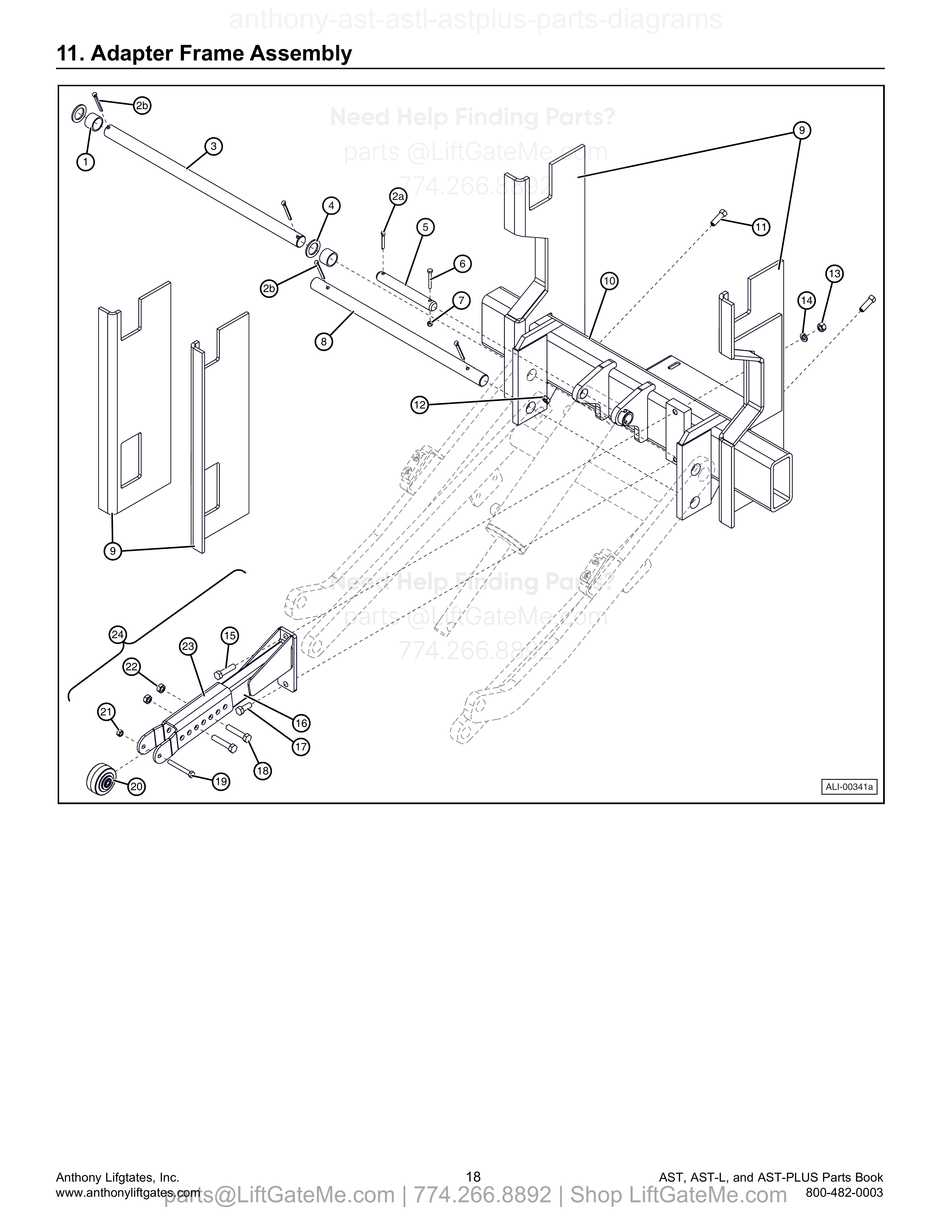 11. Adapter Frame Assembly diagram