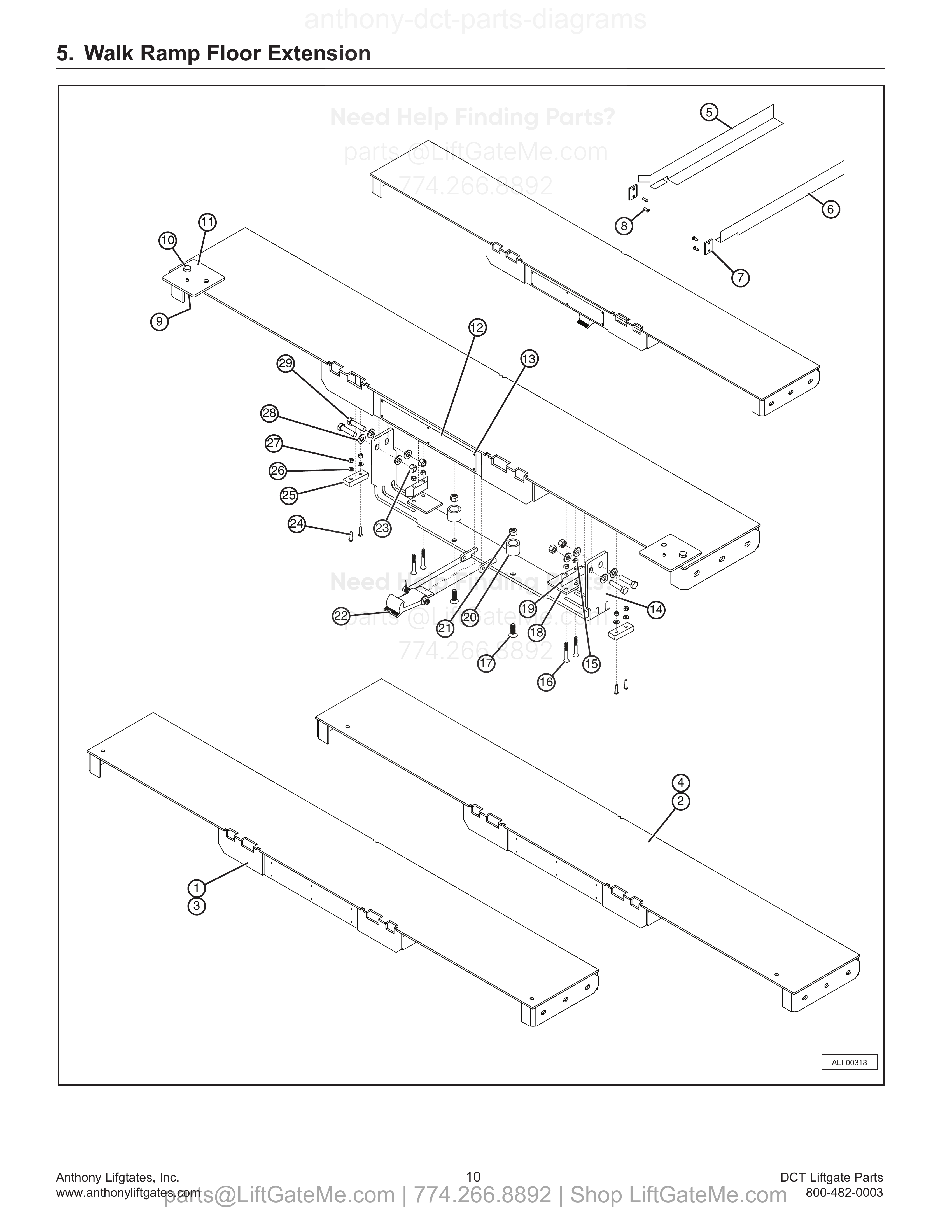 5. Walk Ramp Floor Extension diagram