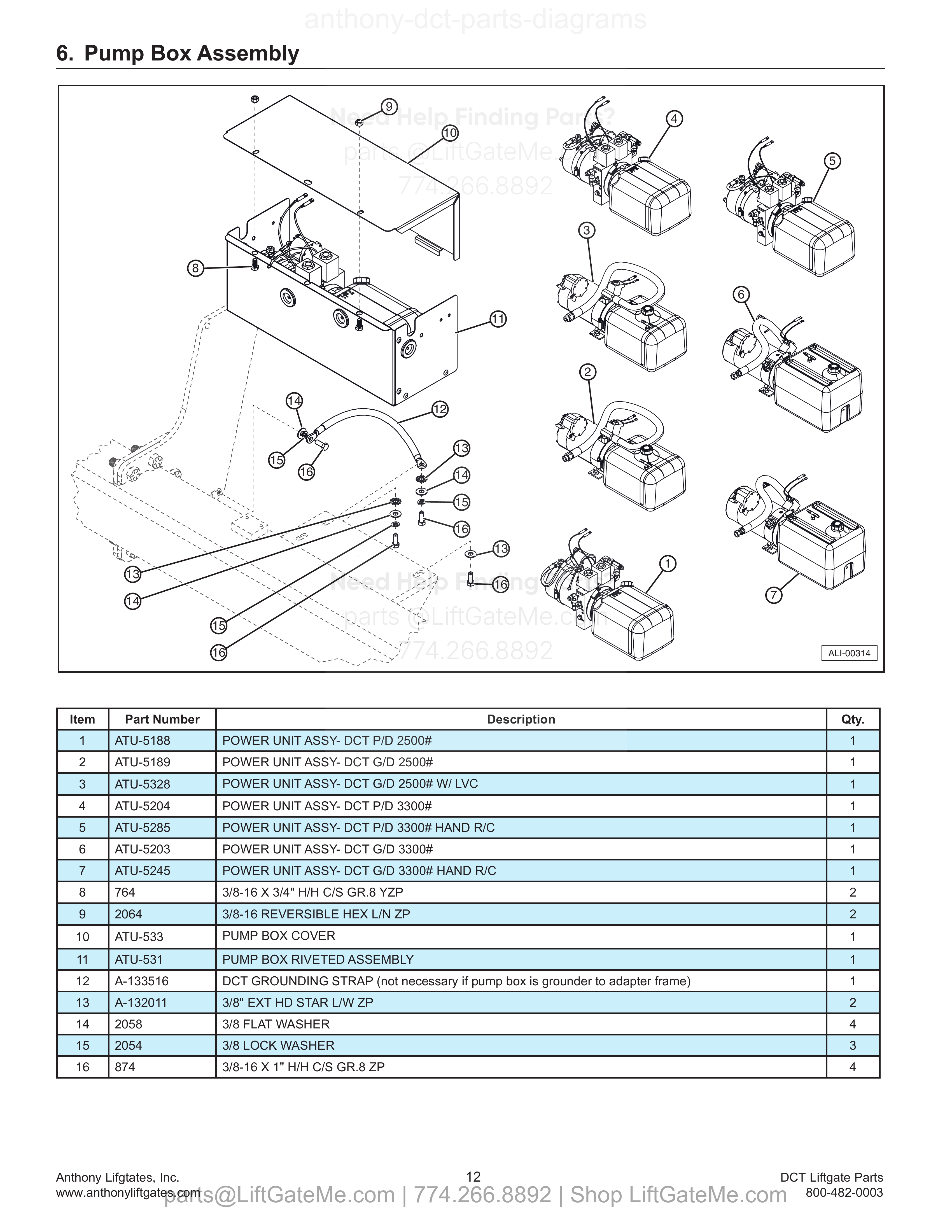 6. Pump Box Assembly diagram