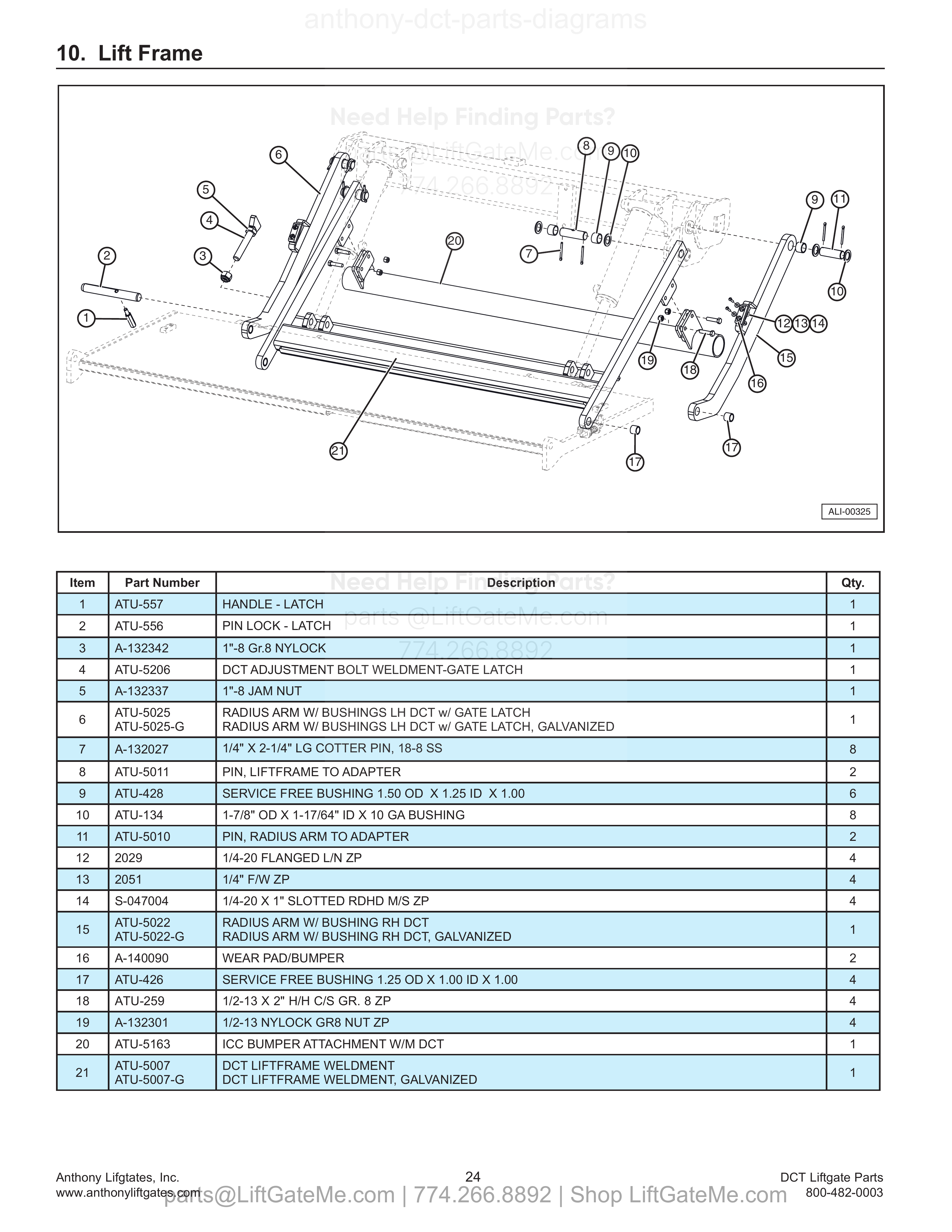 10. Lift Frame diagram