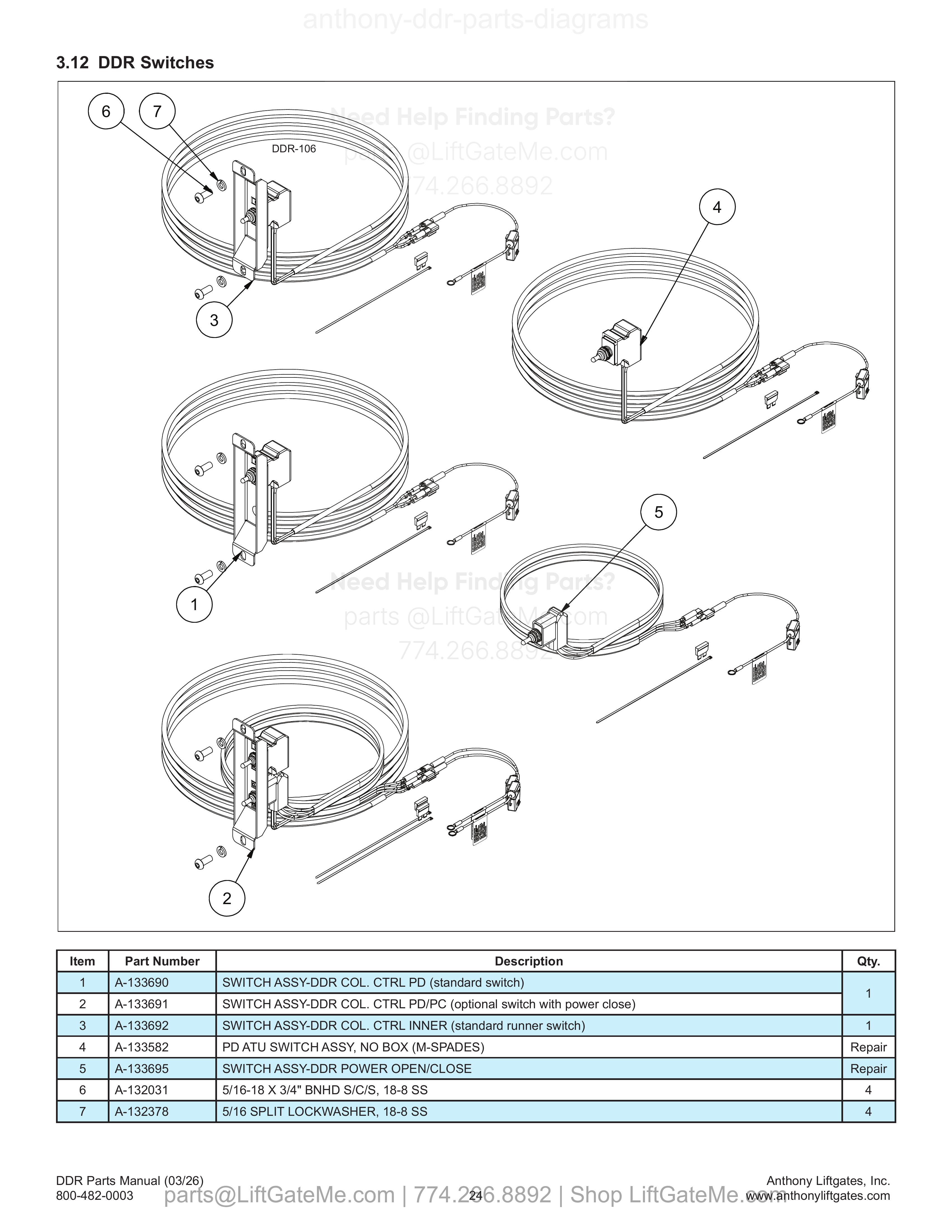 3.12 DDR Switches diagram