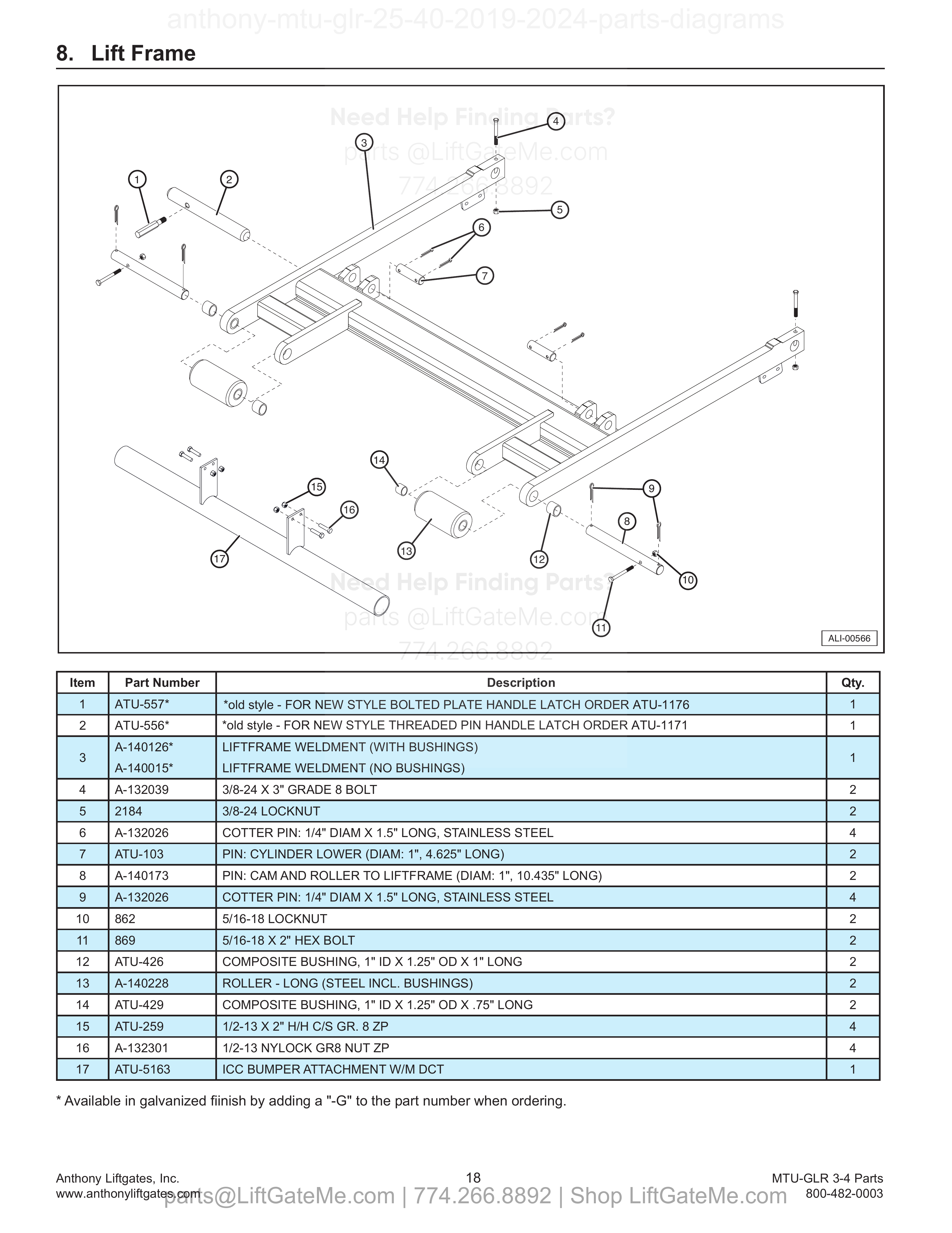 Lift Frame diagram