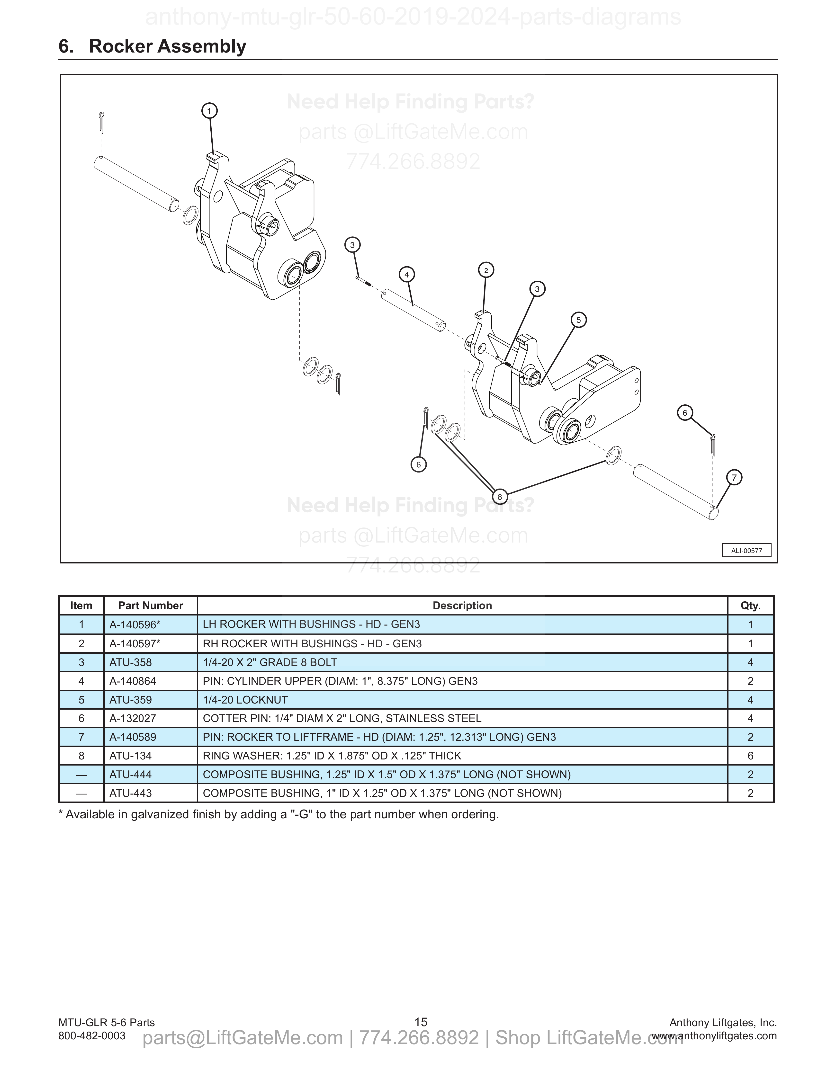 6. Rocker Assembly diagram