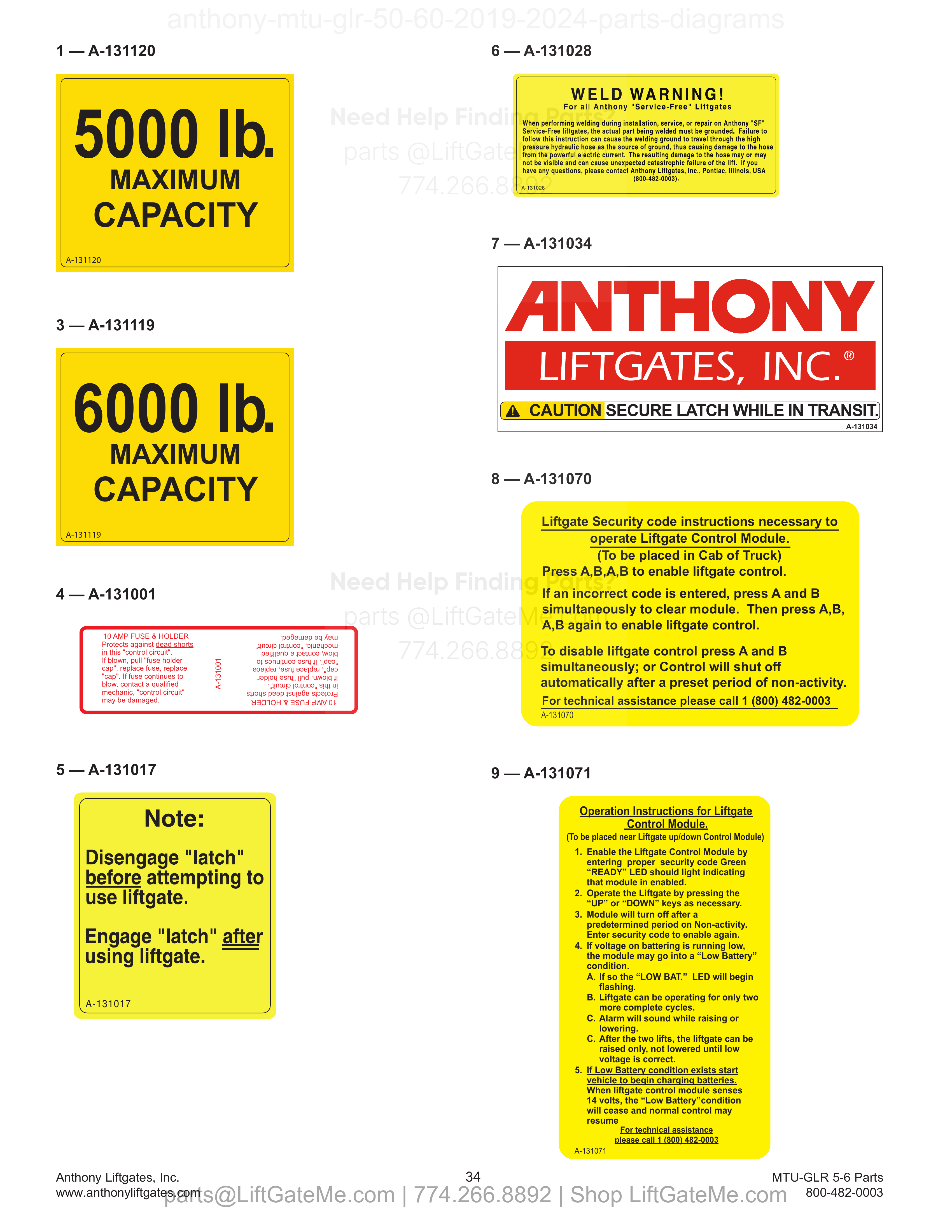 13. Safety and Instructional Decals diagram