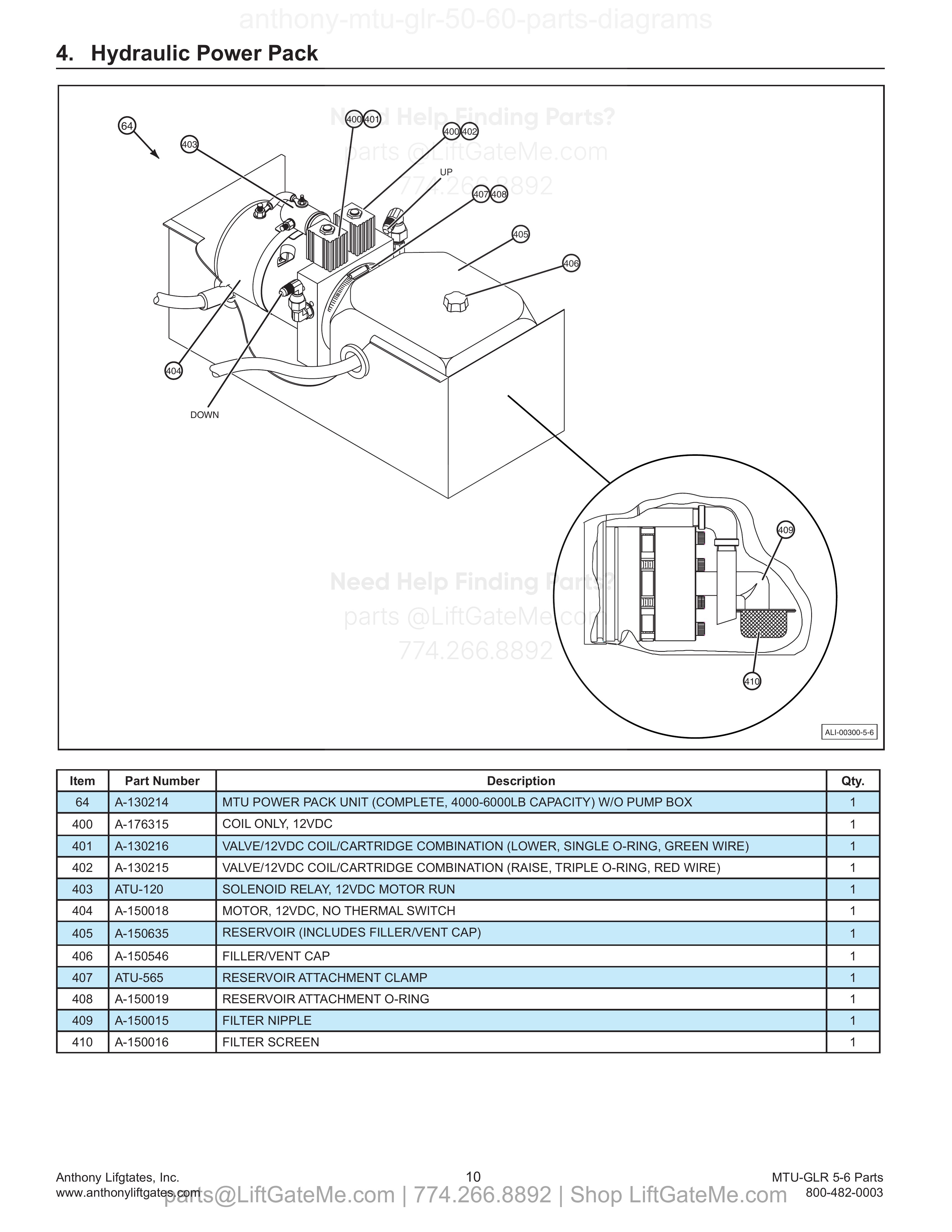 Hydraulic Power Pack diagram