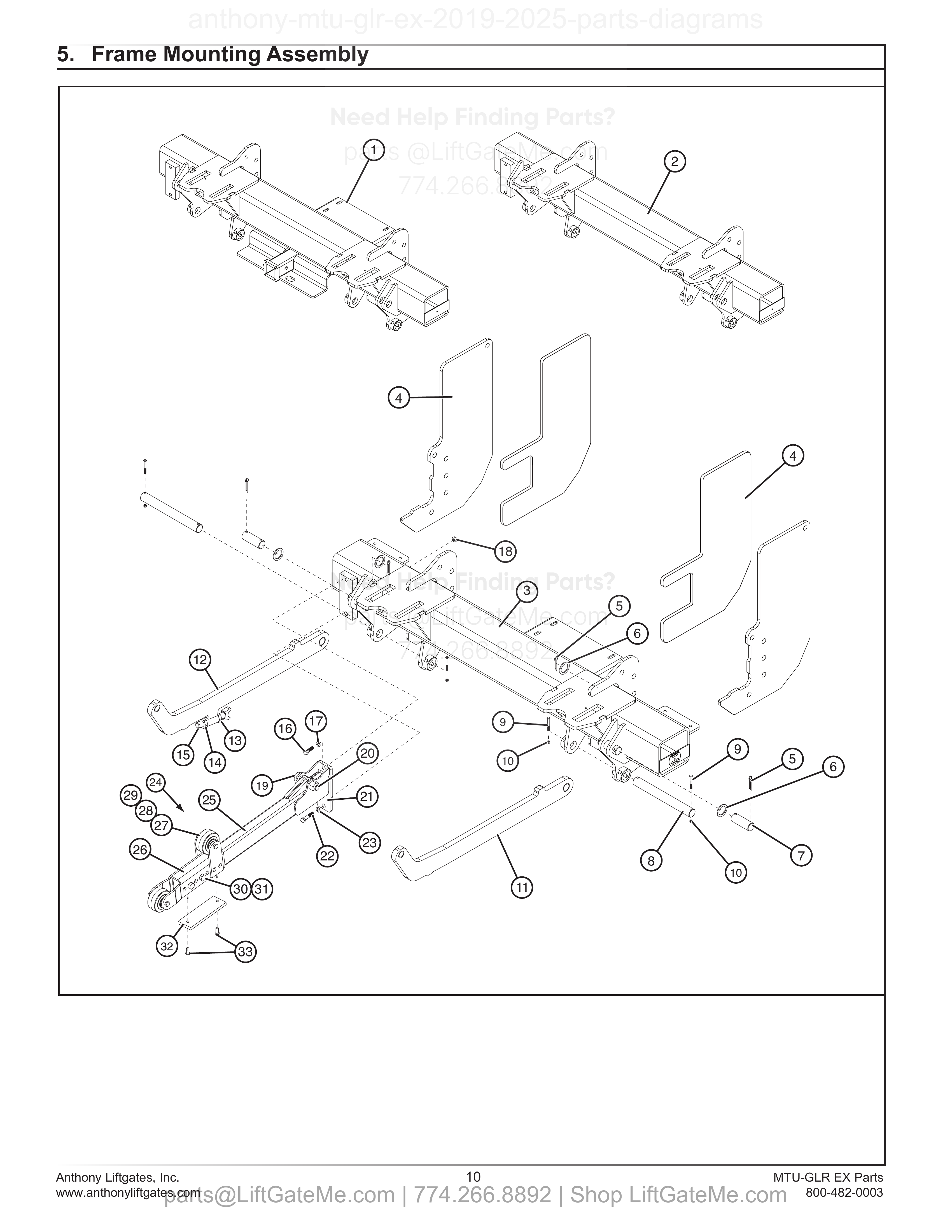 Frame Mounting Assembly diagram