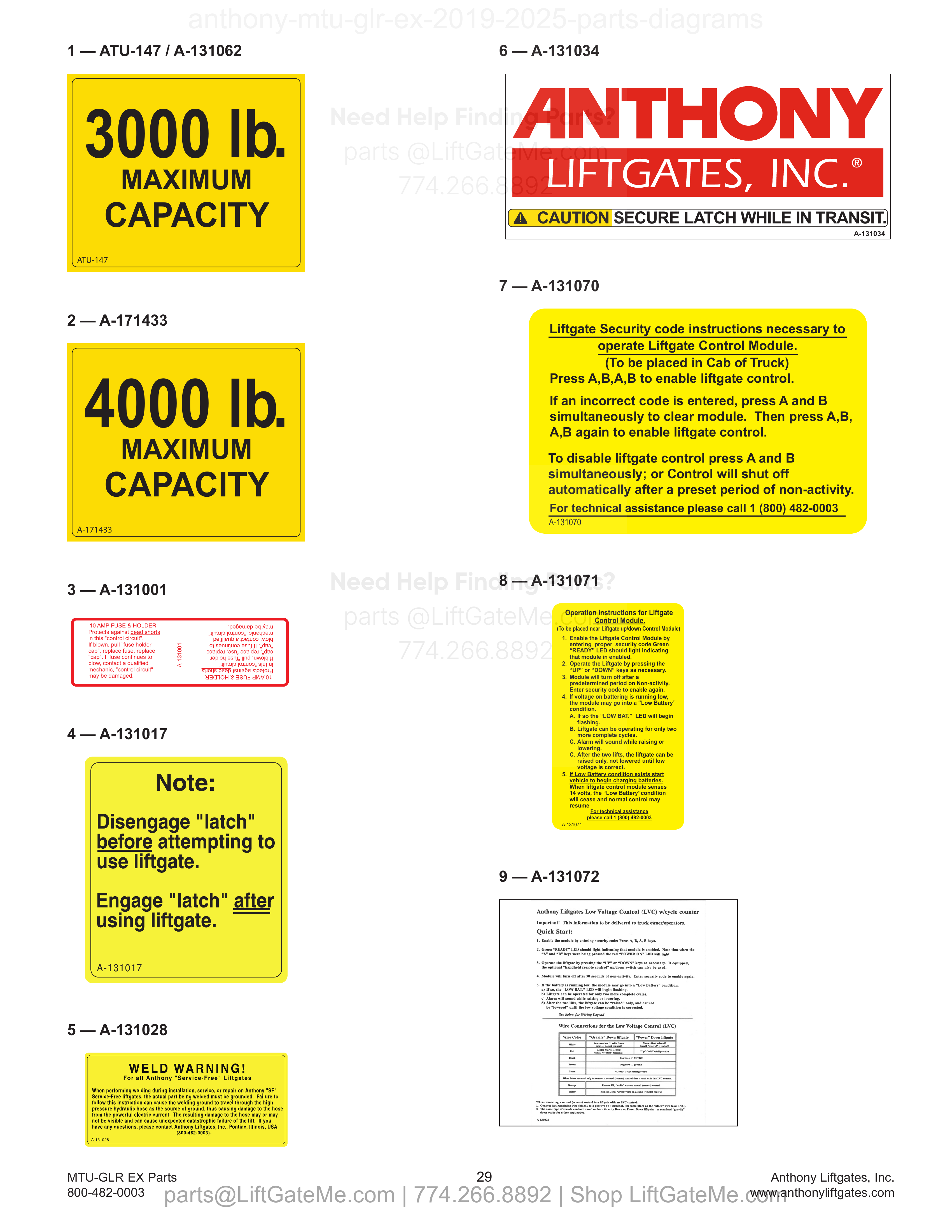 14. Safety and Instructional Decals diagram