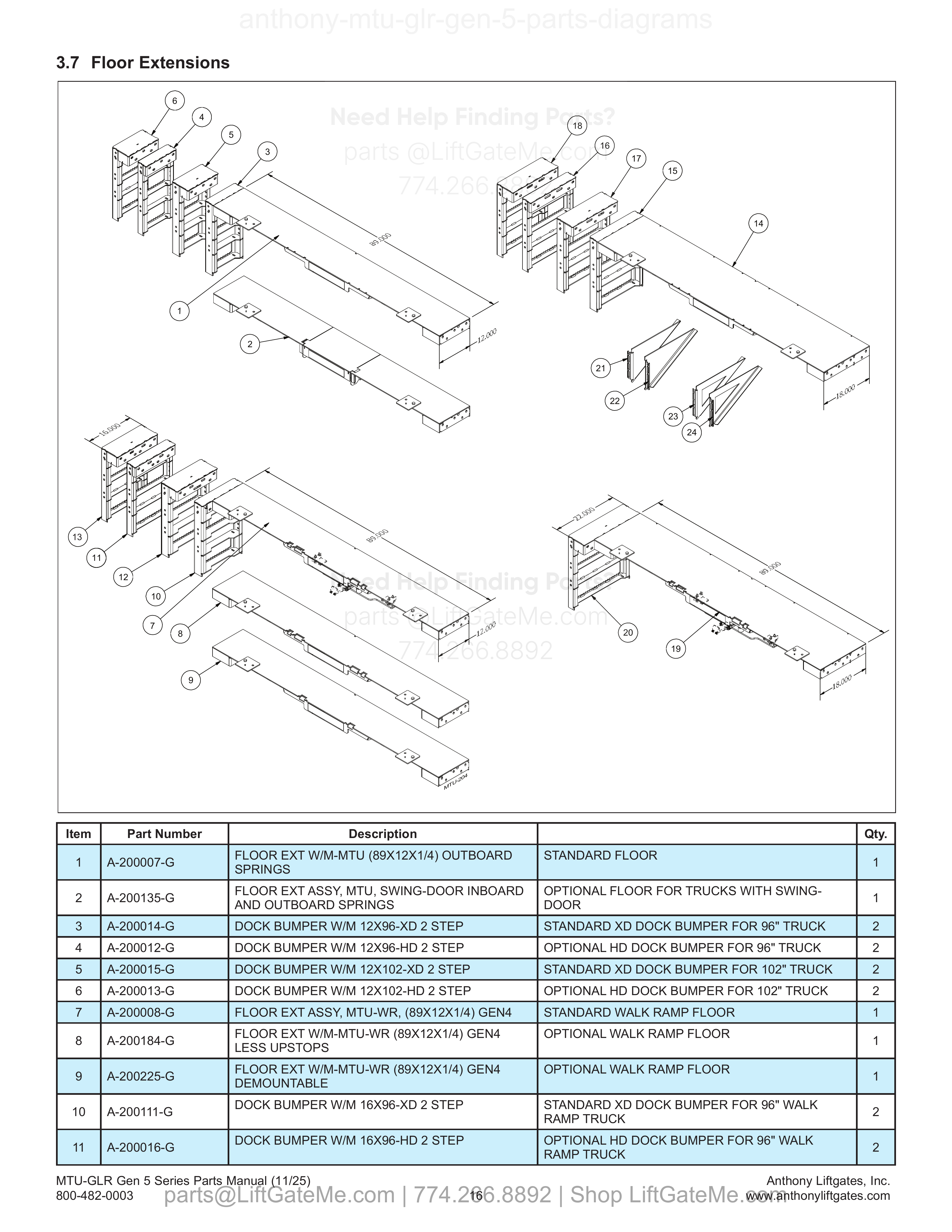 3.7 Floor Extensions diagram