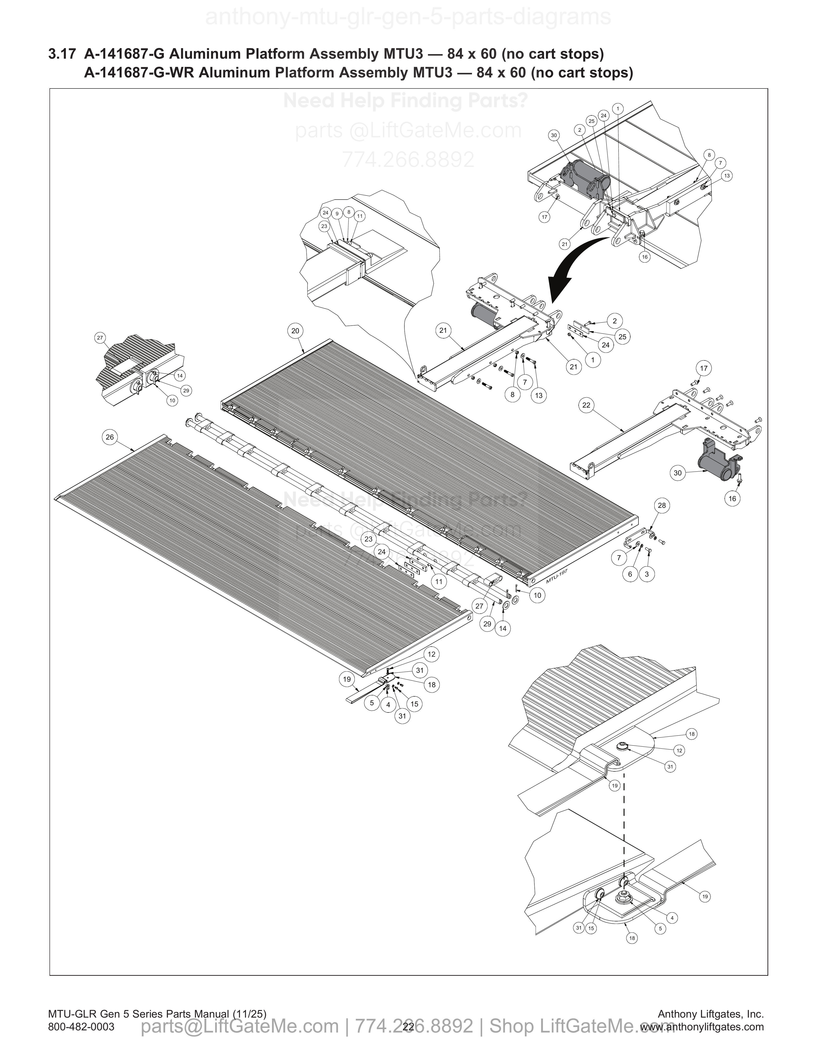 Parts table p23 (diagram p22) diagram