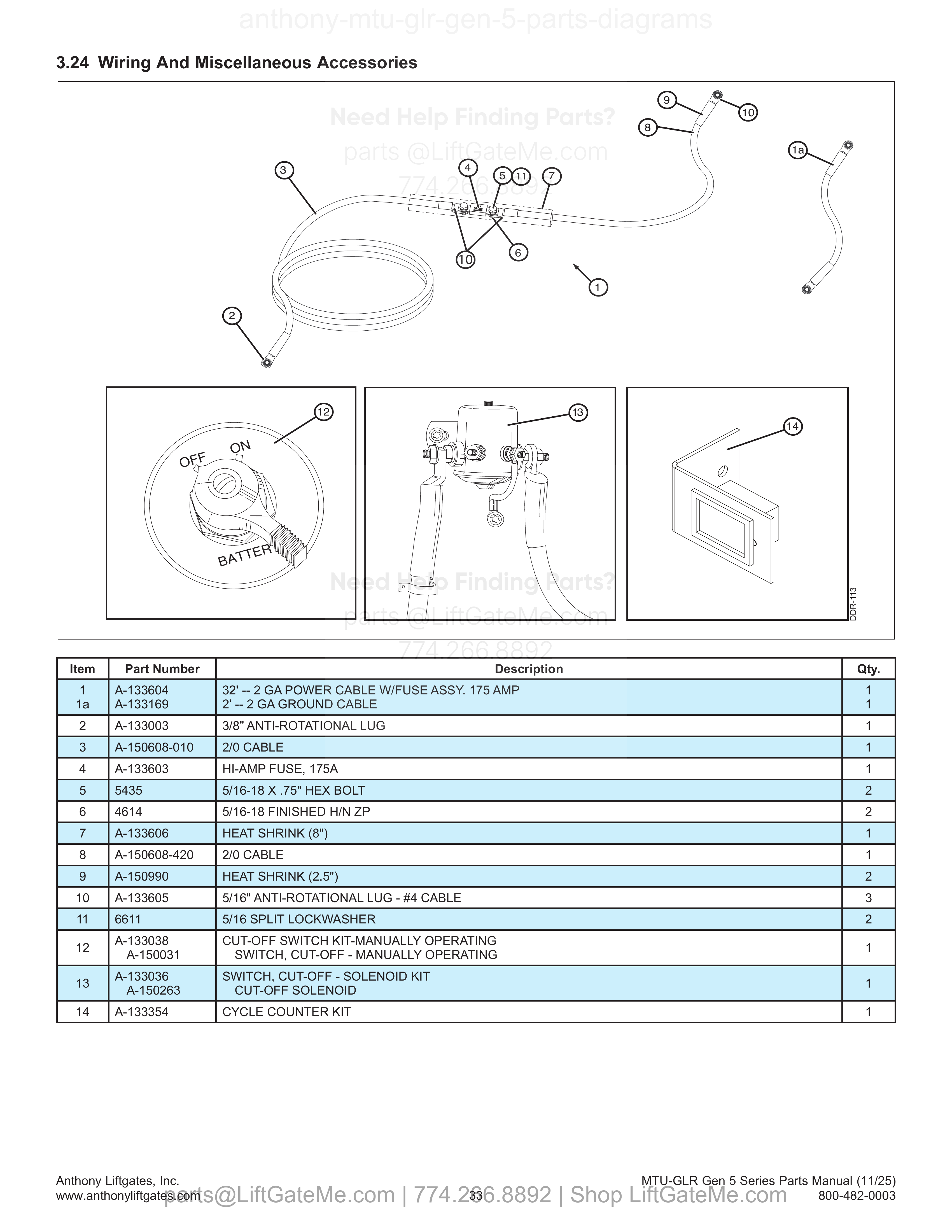 3.24 Wiring And Miscellaneous Accessories diagram