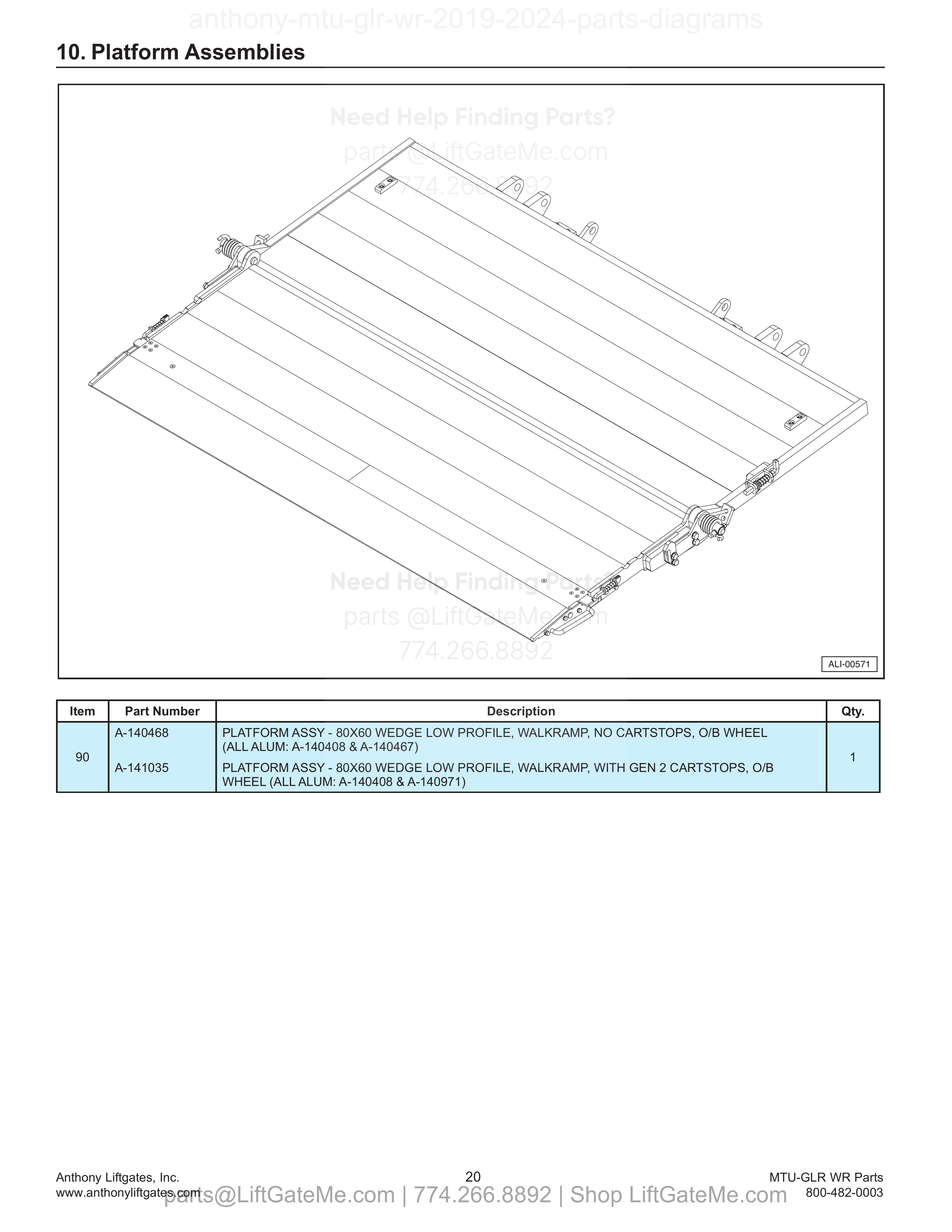 10. Platform Assemblies diagram