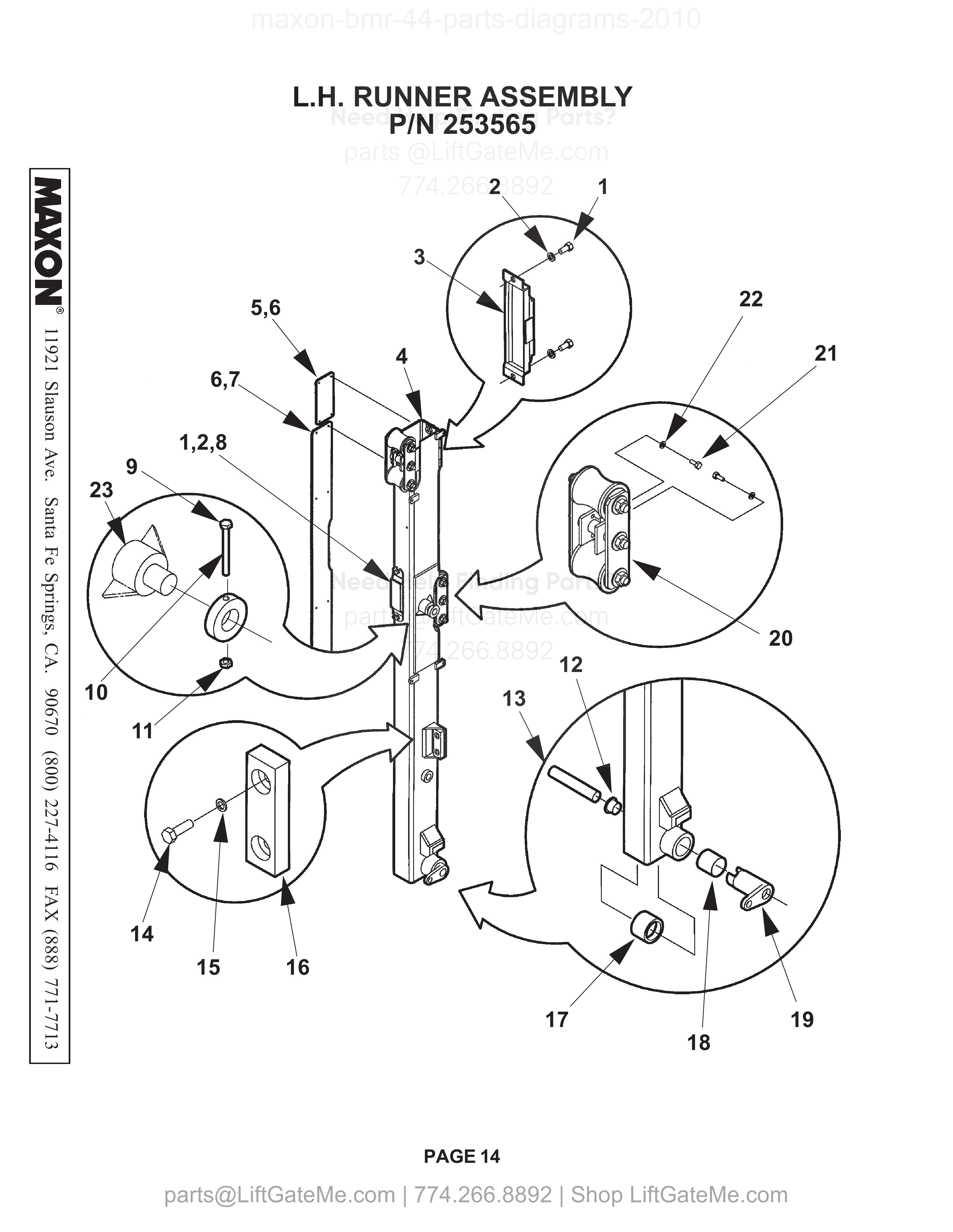 L.H. RUNNER ASSEMBLY diagram