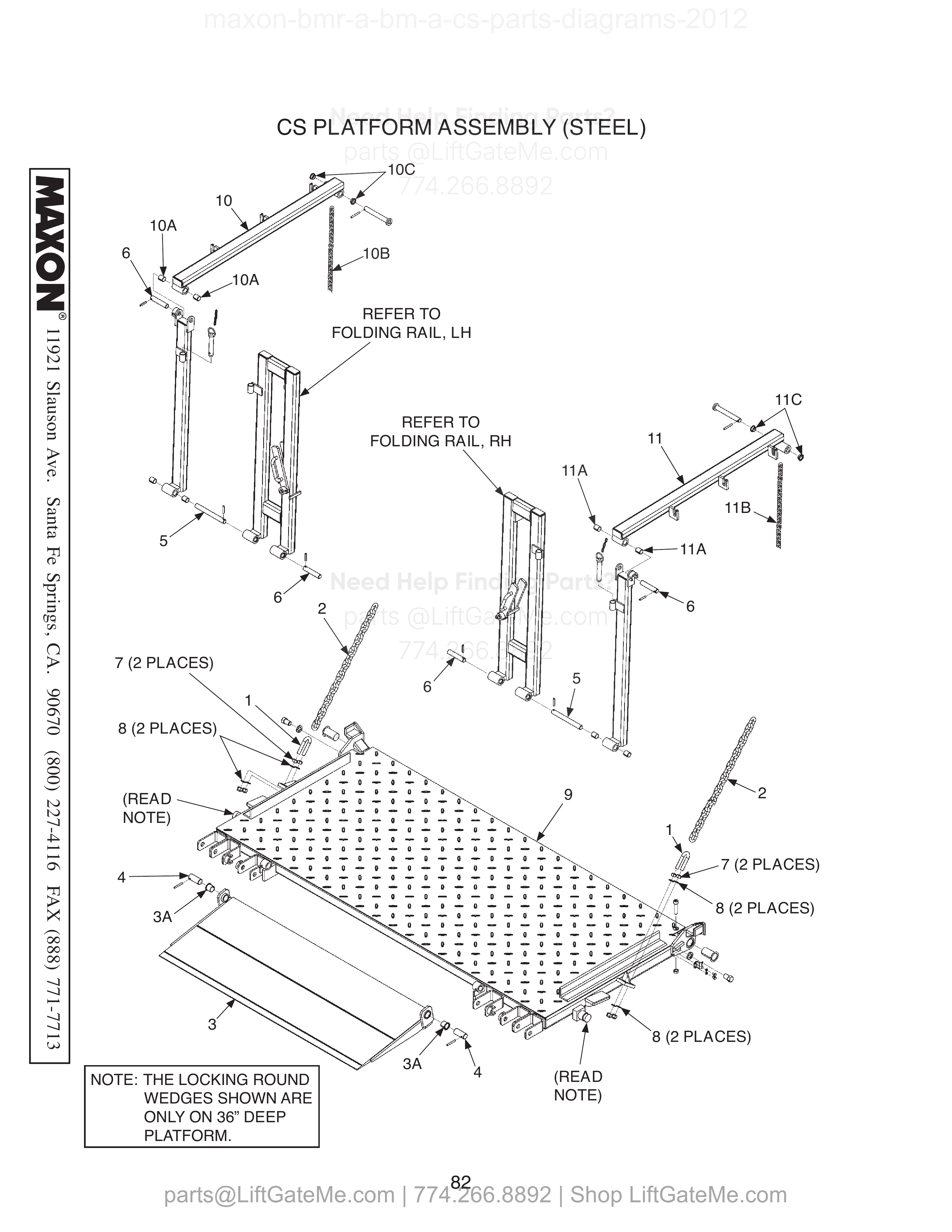 CS PLATFORM ASSEMBLY (STEEL) diagram