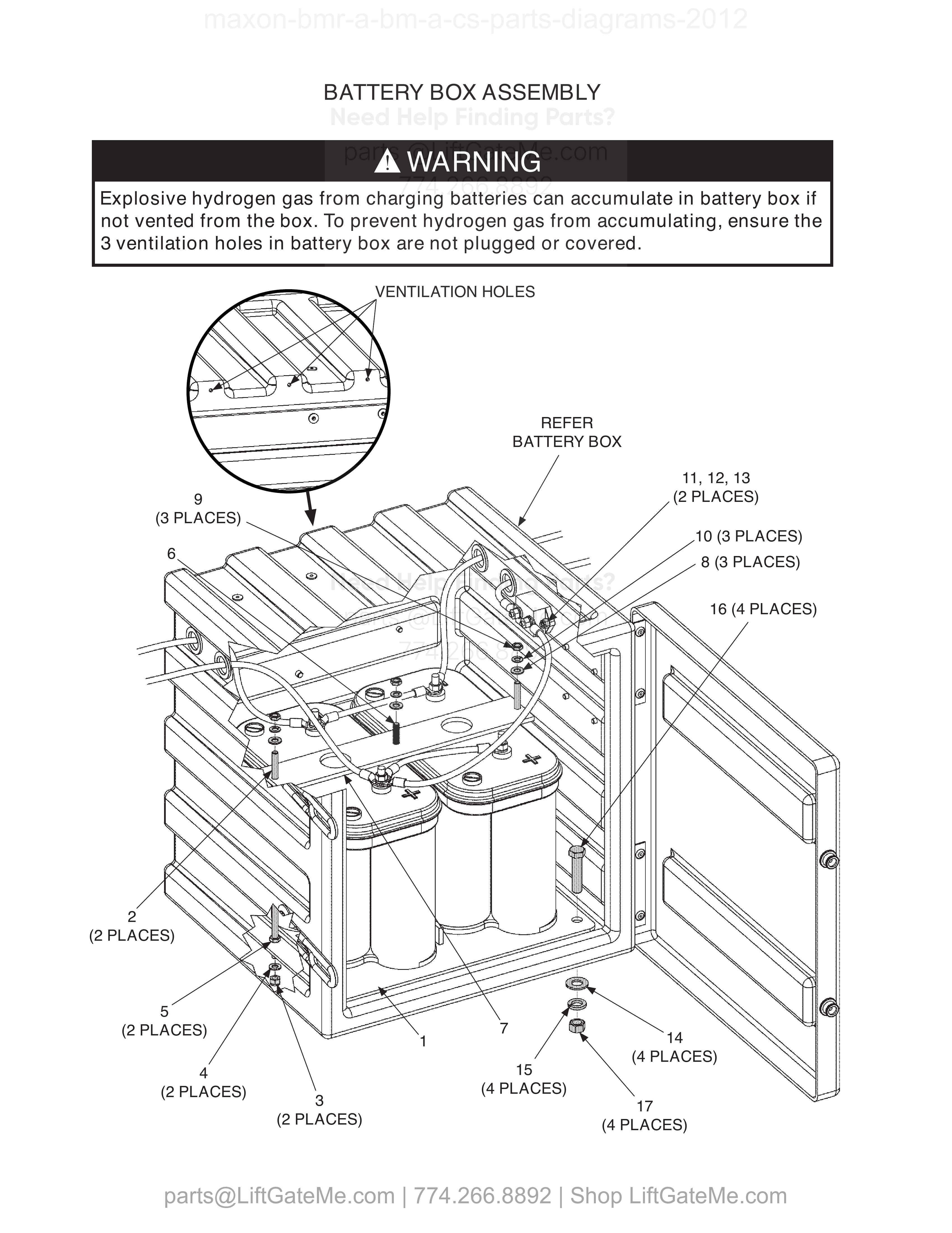 BATTERY BOX ASSEMBLY diagram