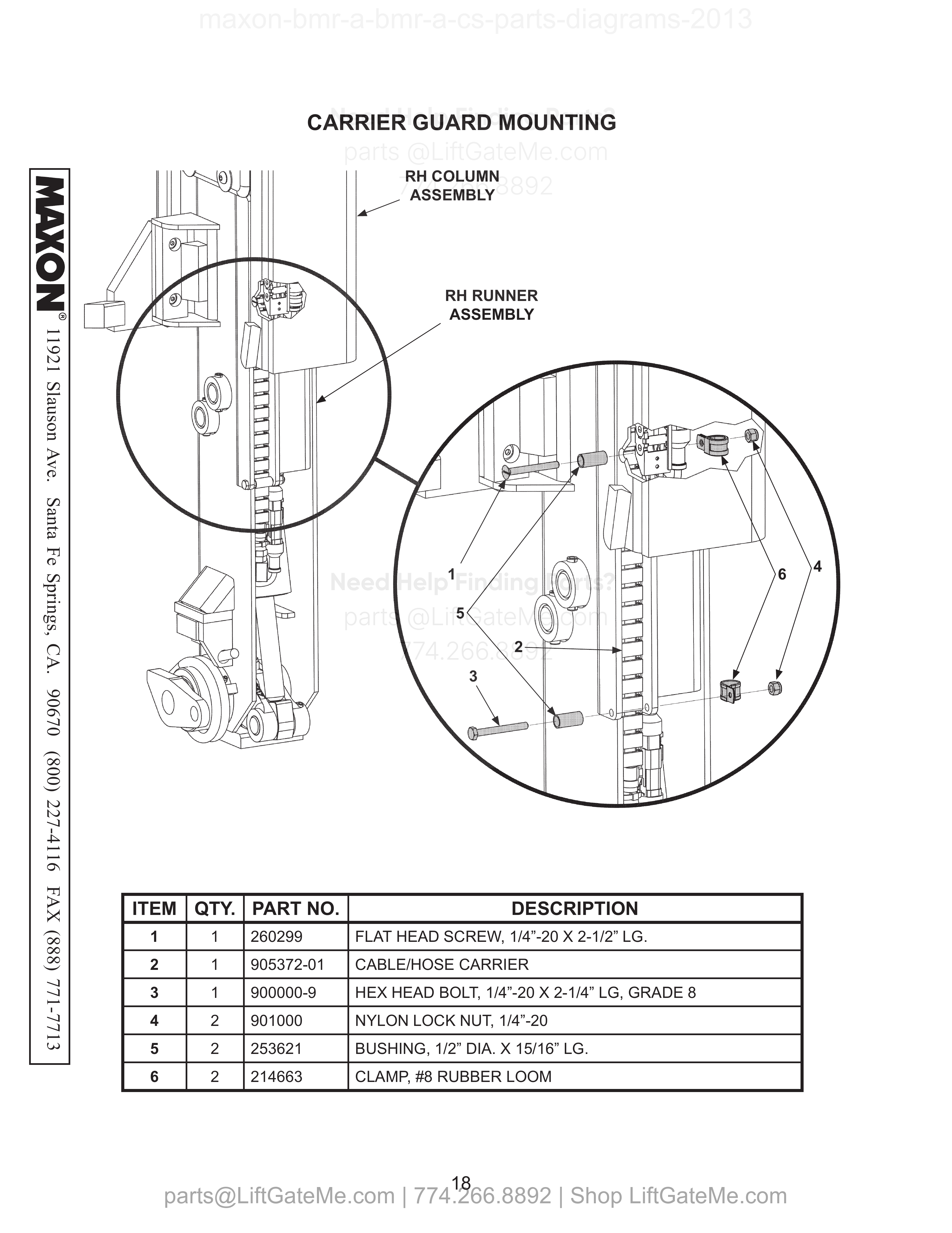 CARRIER GUARD MOUNTING diagram