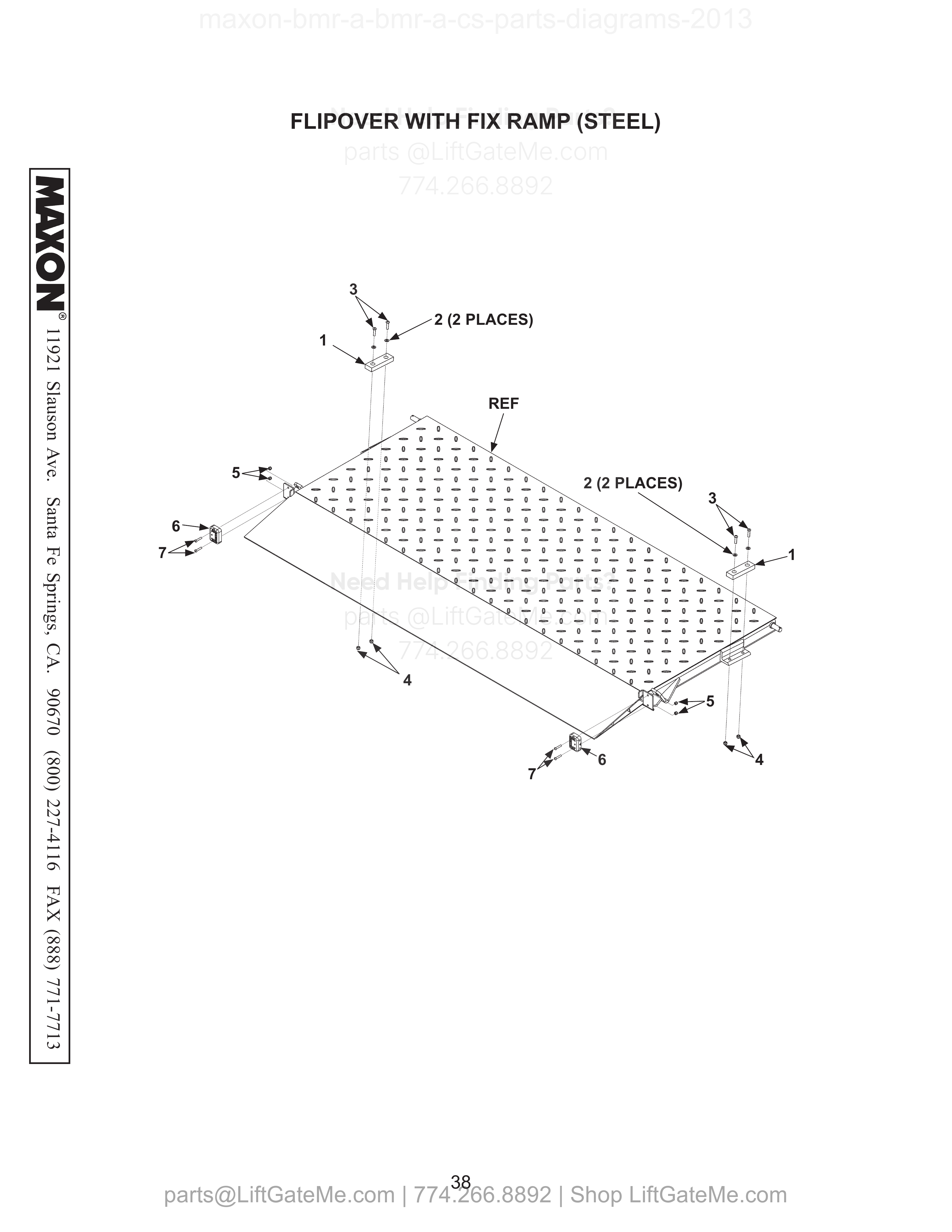FLIPOVER WITH FIX RAMP (STEEL) diagram