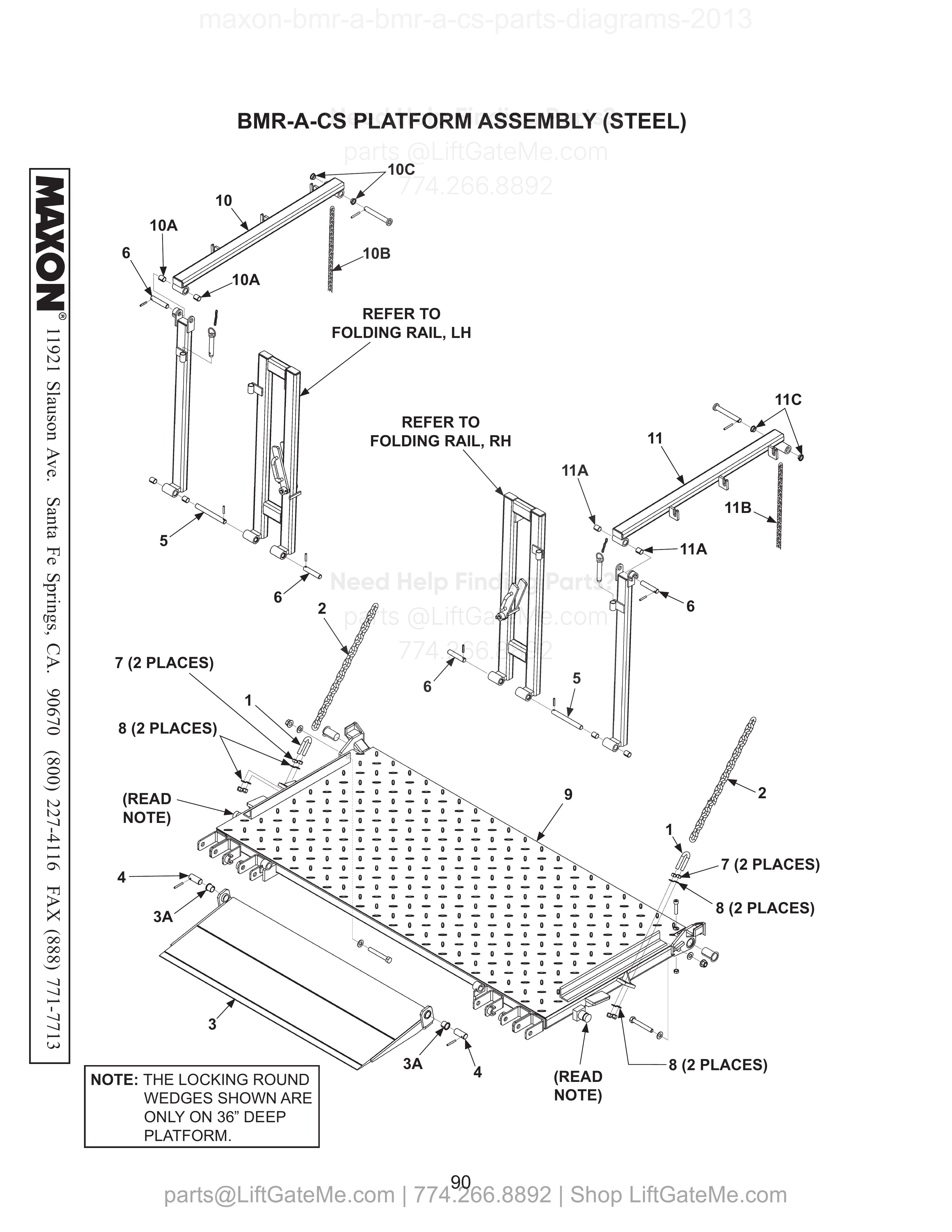 BMR-A-CS PLATFORM ASSEMBLY (STEEL) diagram