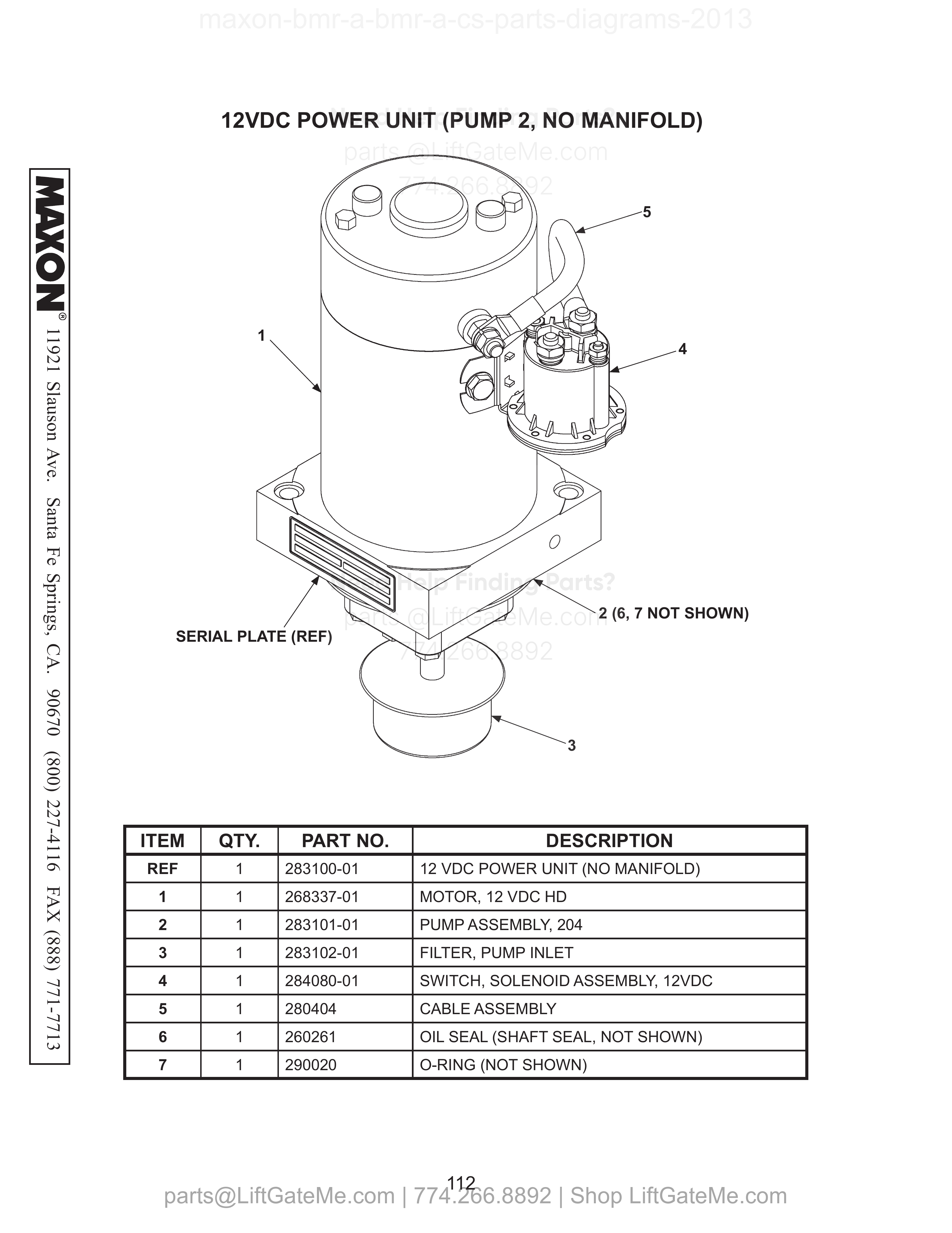 12VDC POWER UNIT (PUMP 2, NO MANIFOLD) diagram