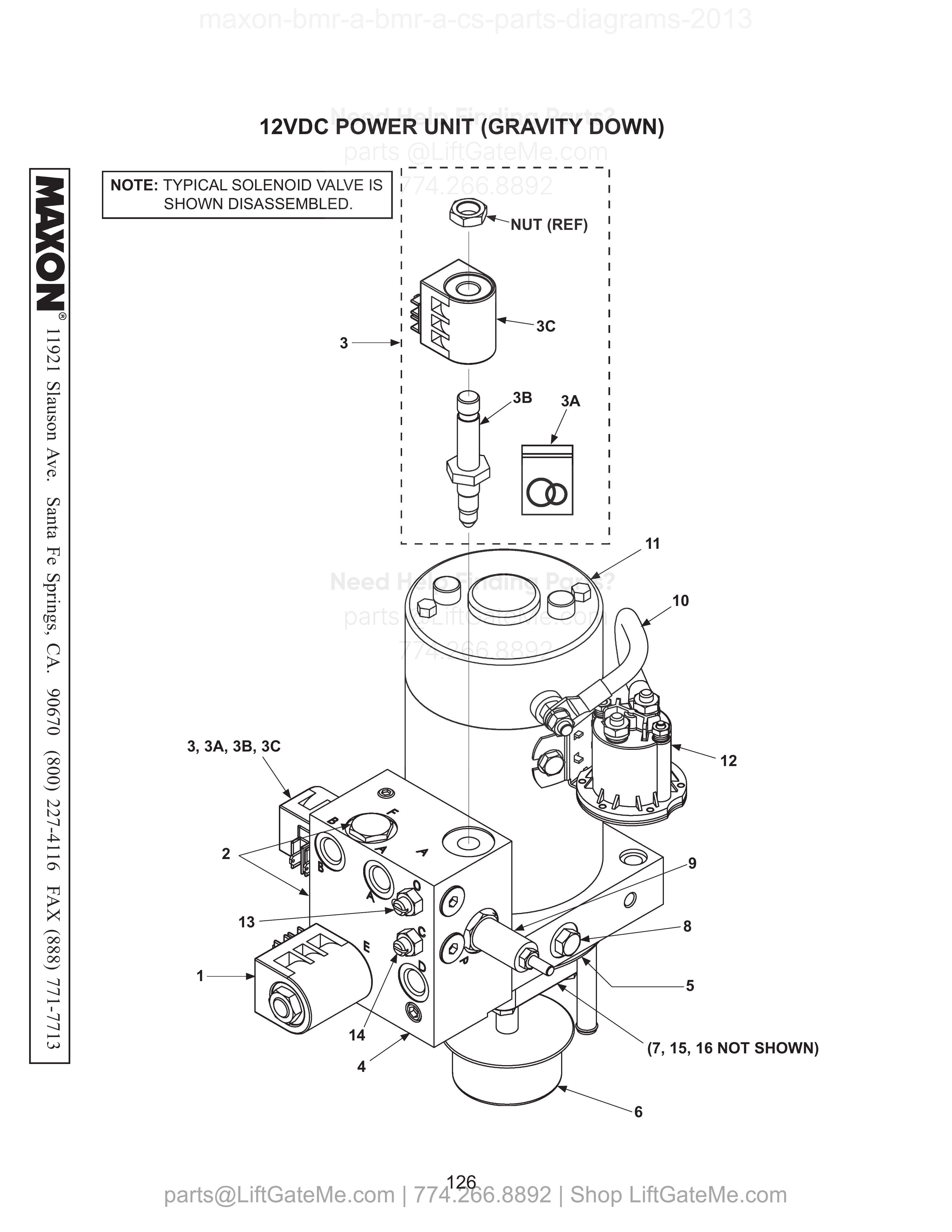 12VDC POWER UNIT (GRAVITY DOWN) diagram