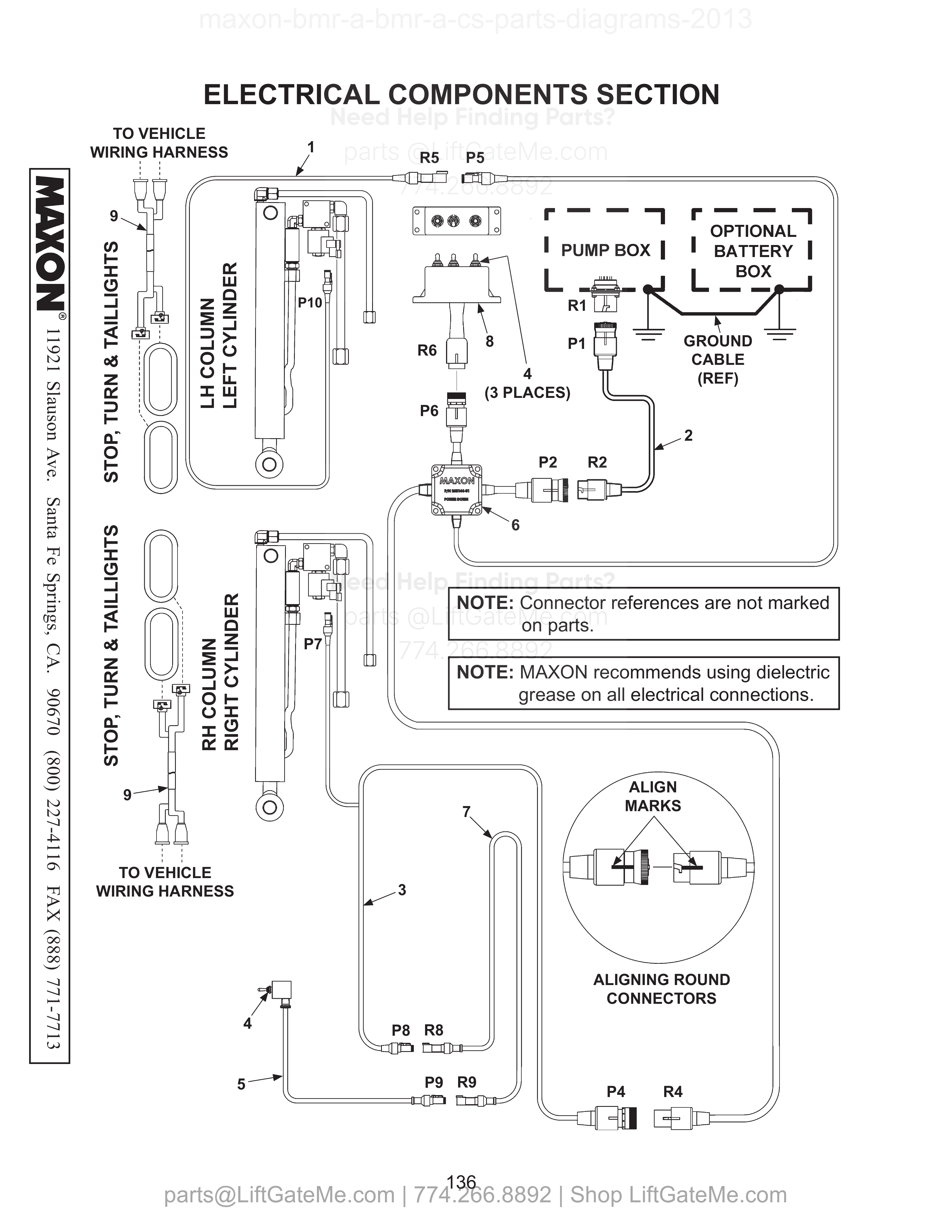 ELECTRICAL COMPONENTS SECTION diagram
