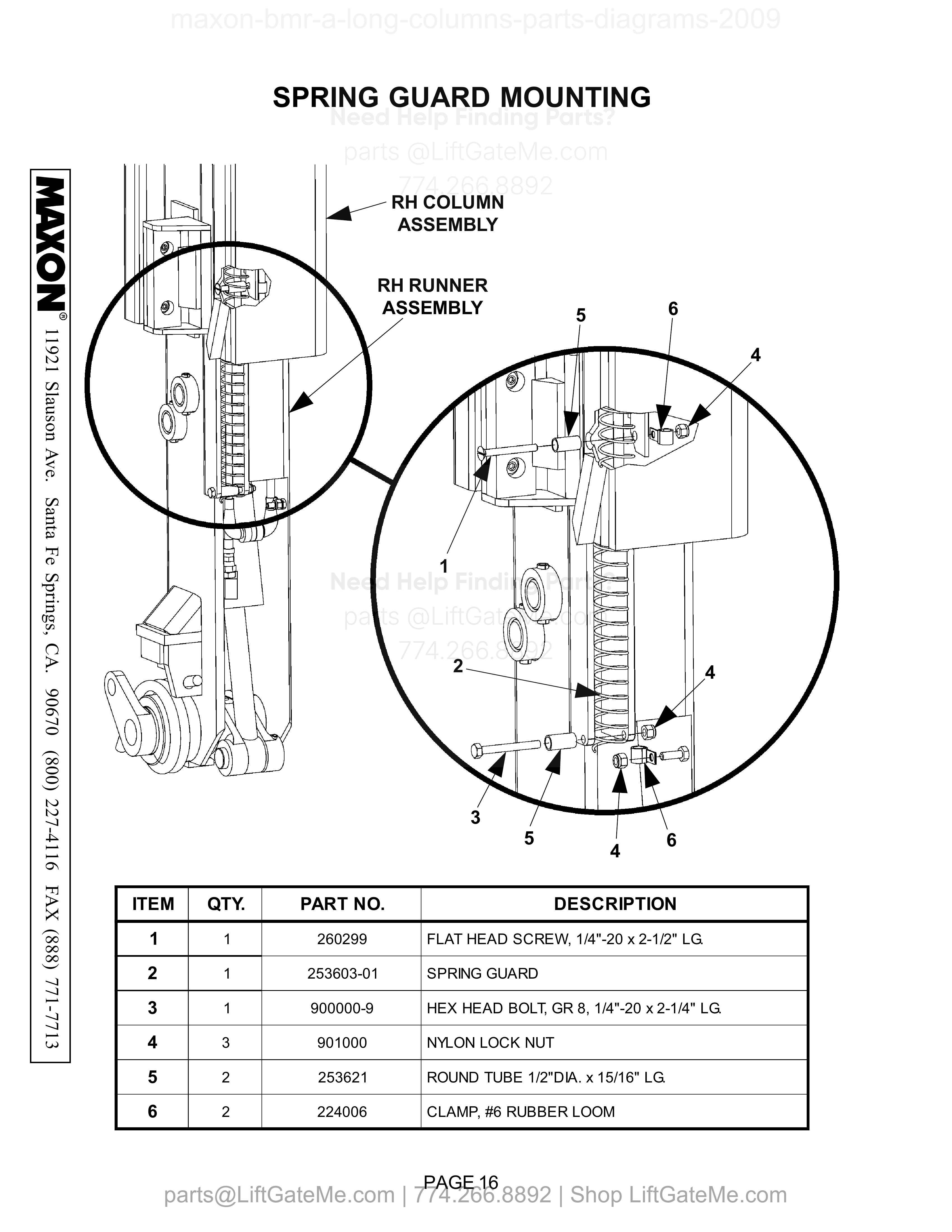 SPRING GUARD MOUNTING diagram