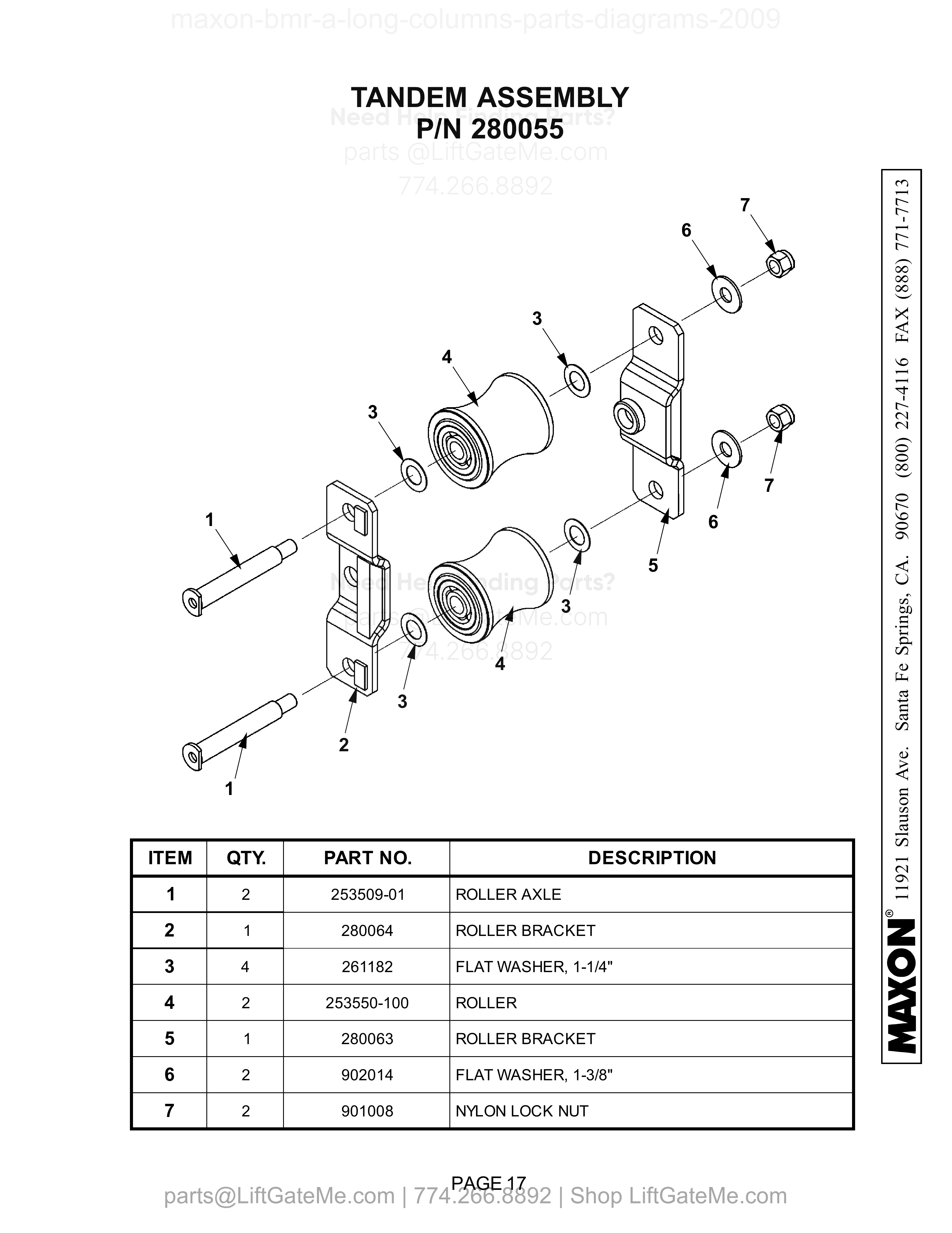 TANDEM ASSEMBLY diagram