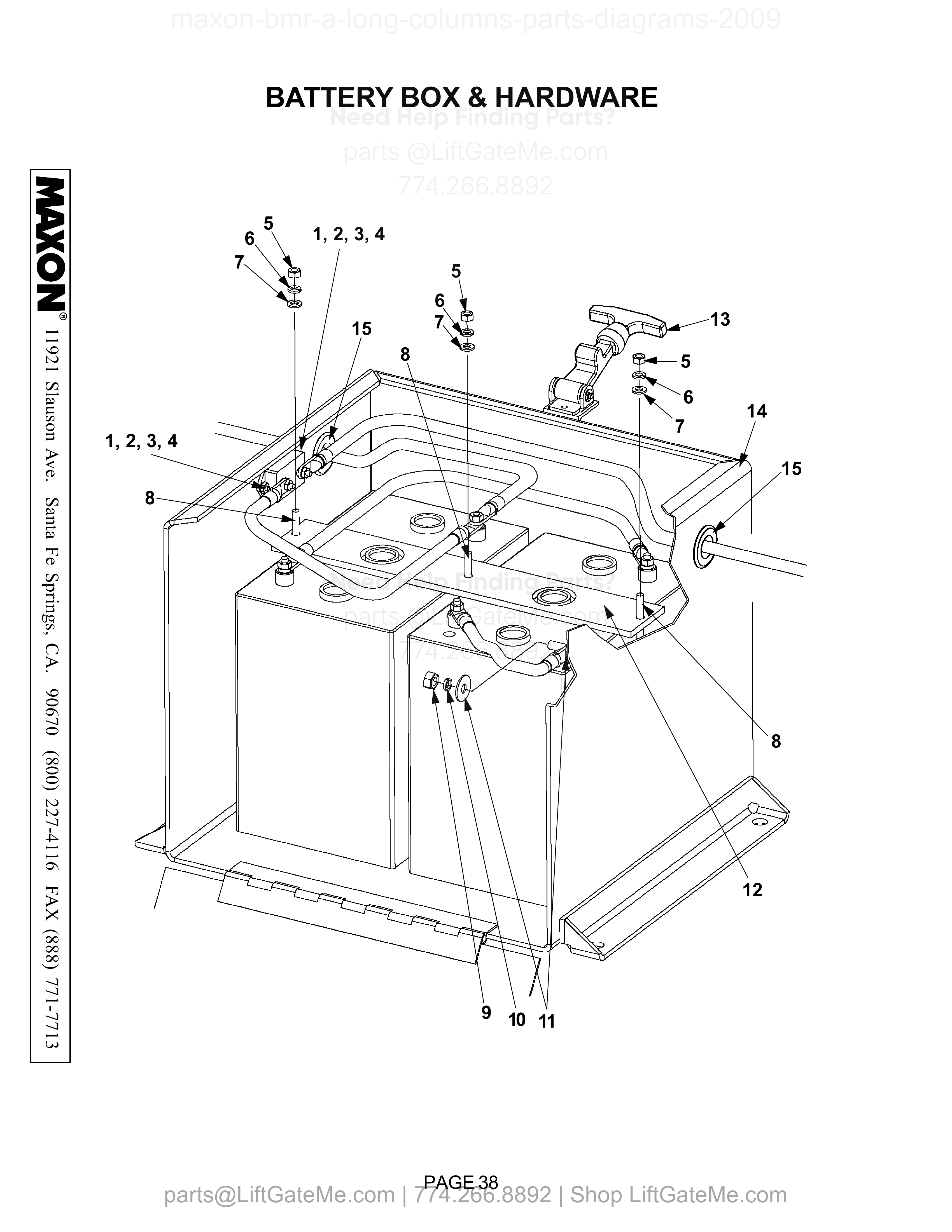 BATTERY BOX & HARDWARE diagram