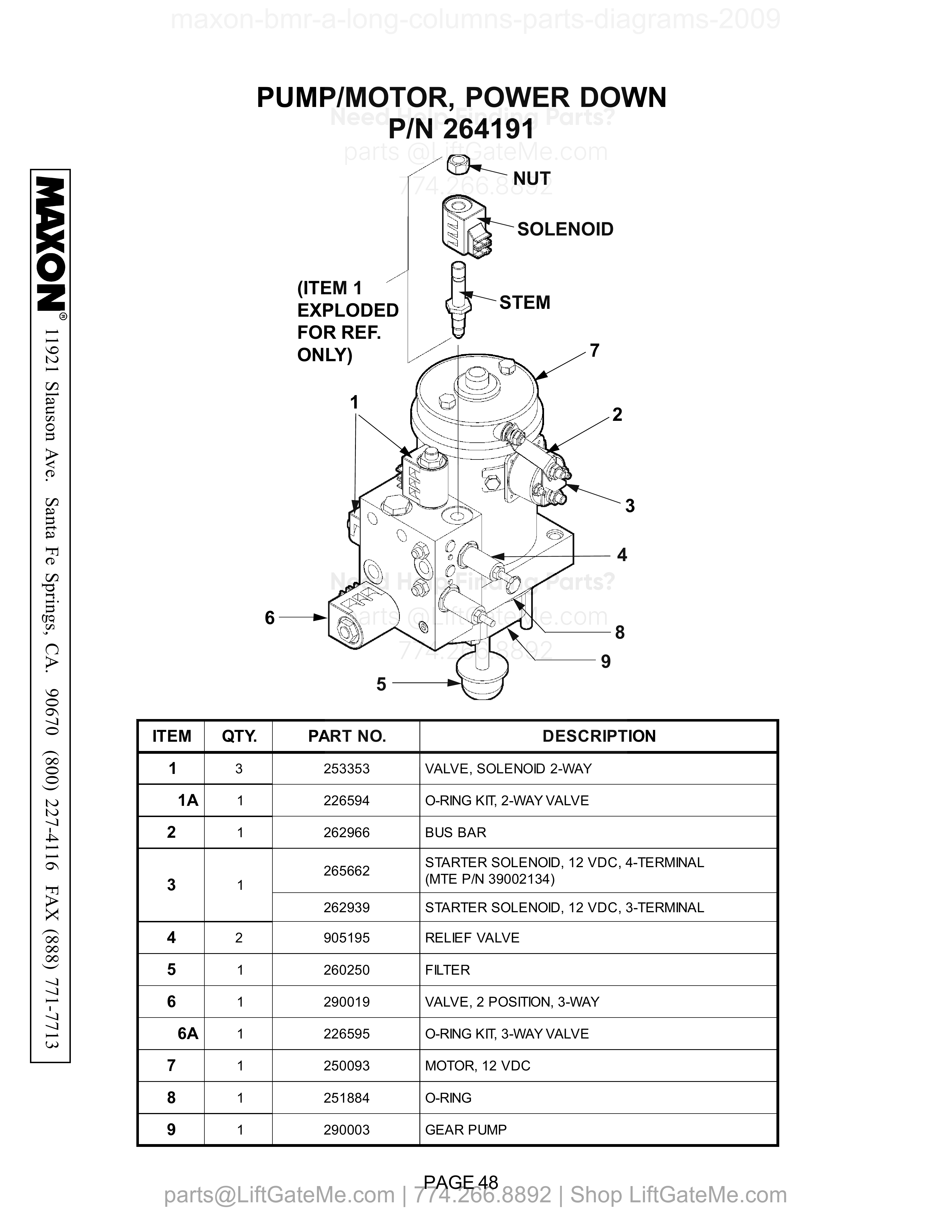 PUMP/MOTOR, POWER DOWN diagram