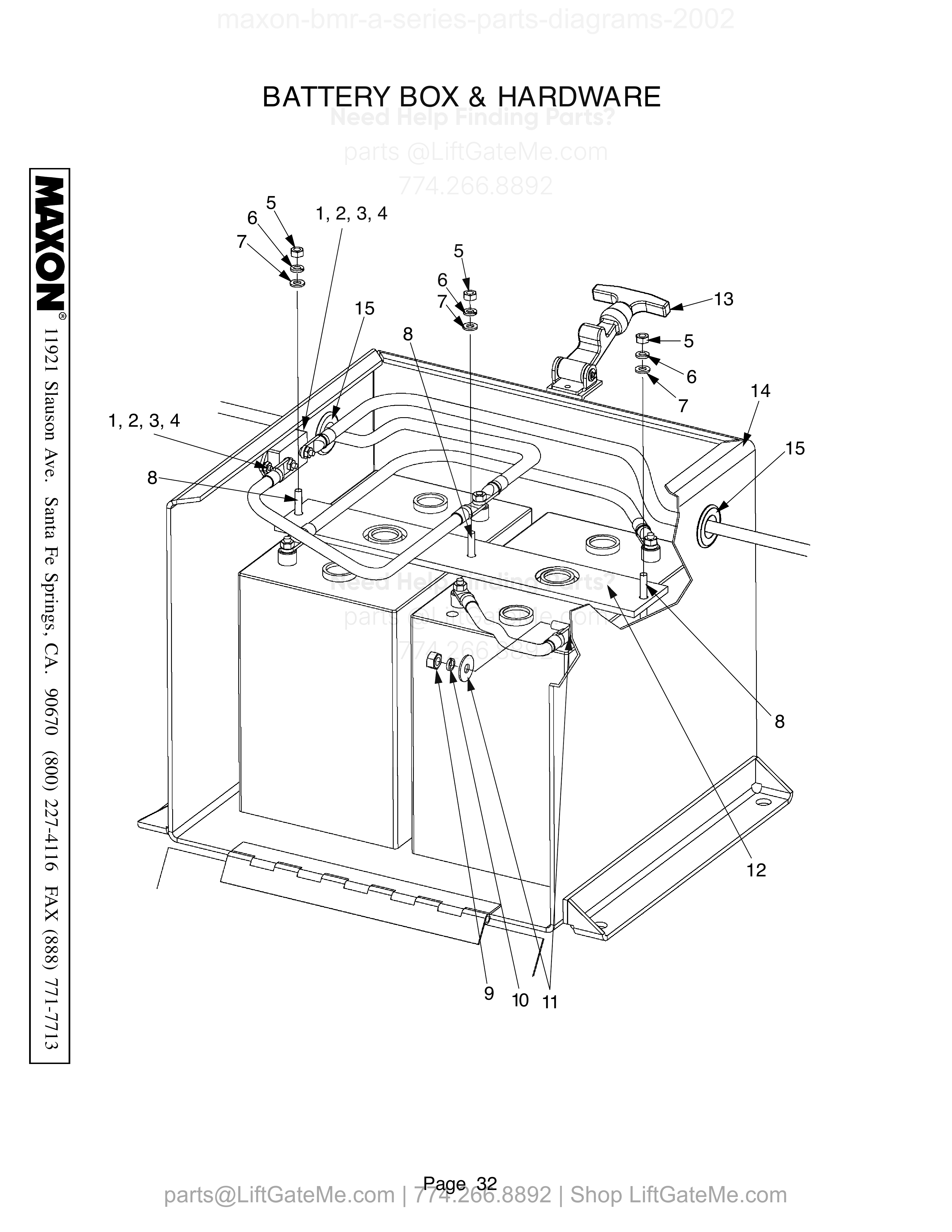 BATTERY BOX & HARDWARE diagram