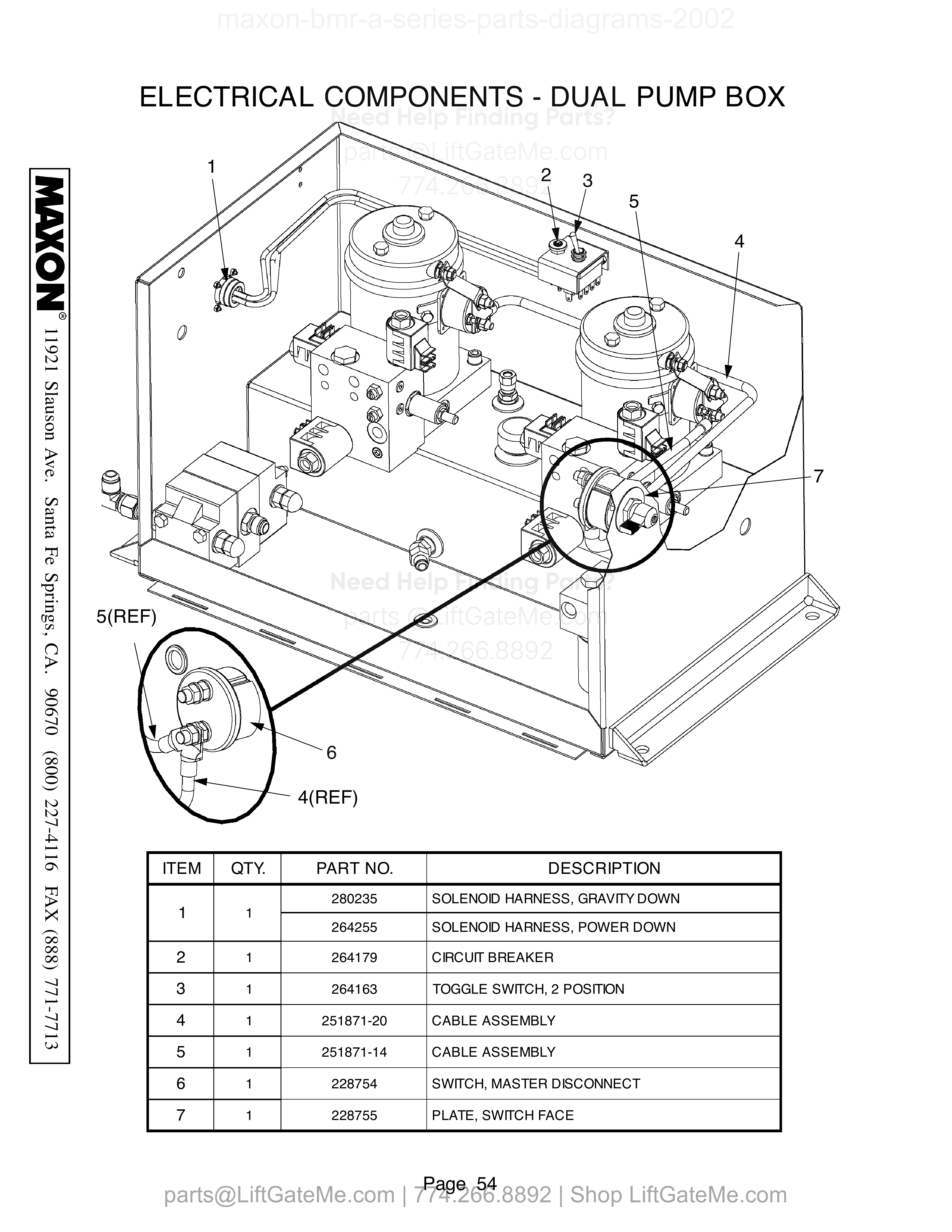 Electrical Components - Dual Pump Box diagram