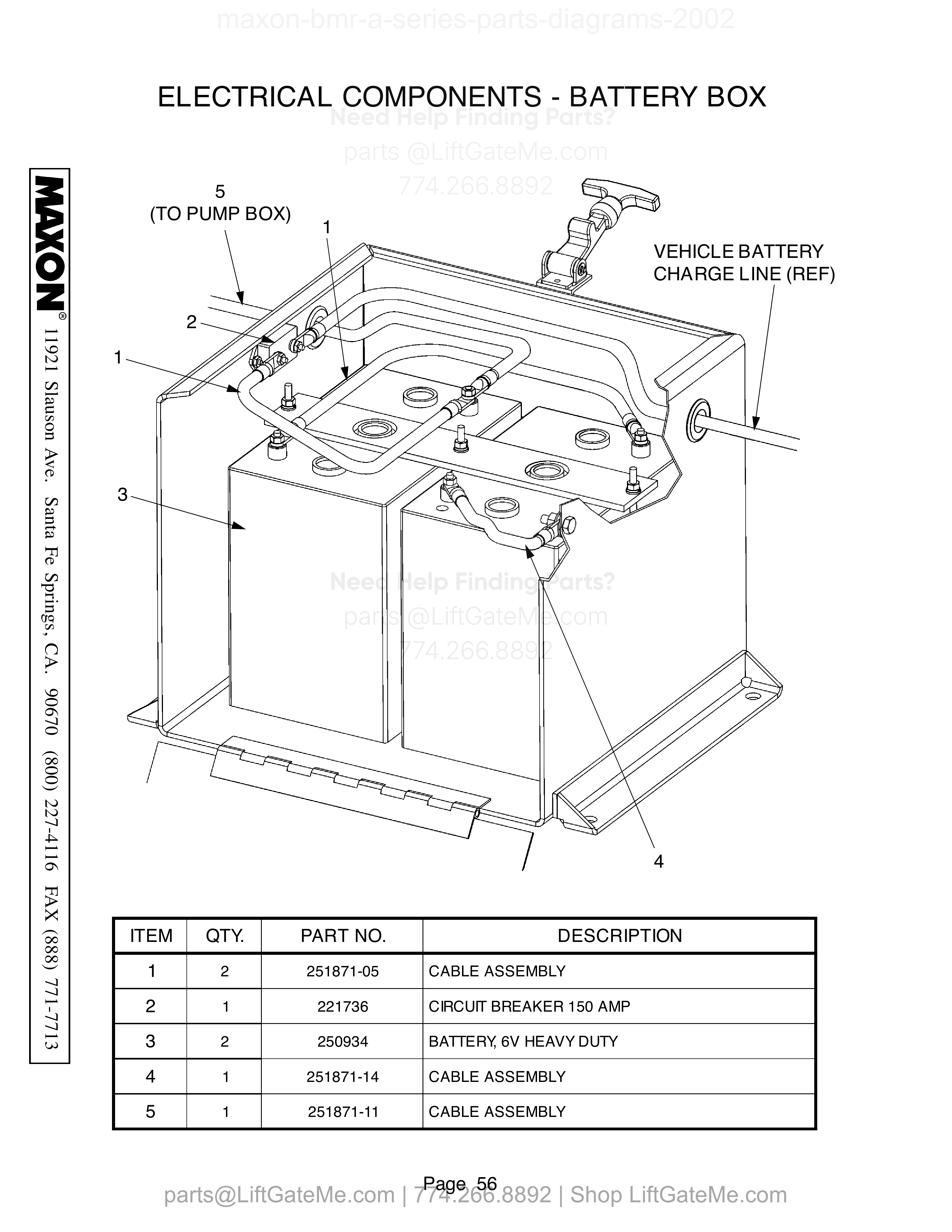Electrical Components - Battery Box diagram