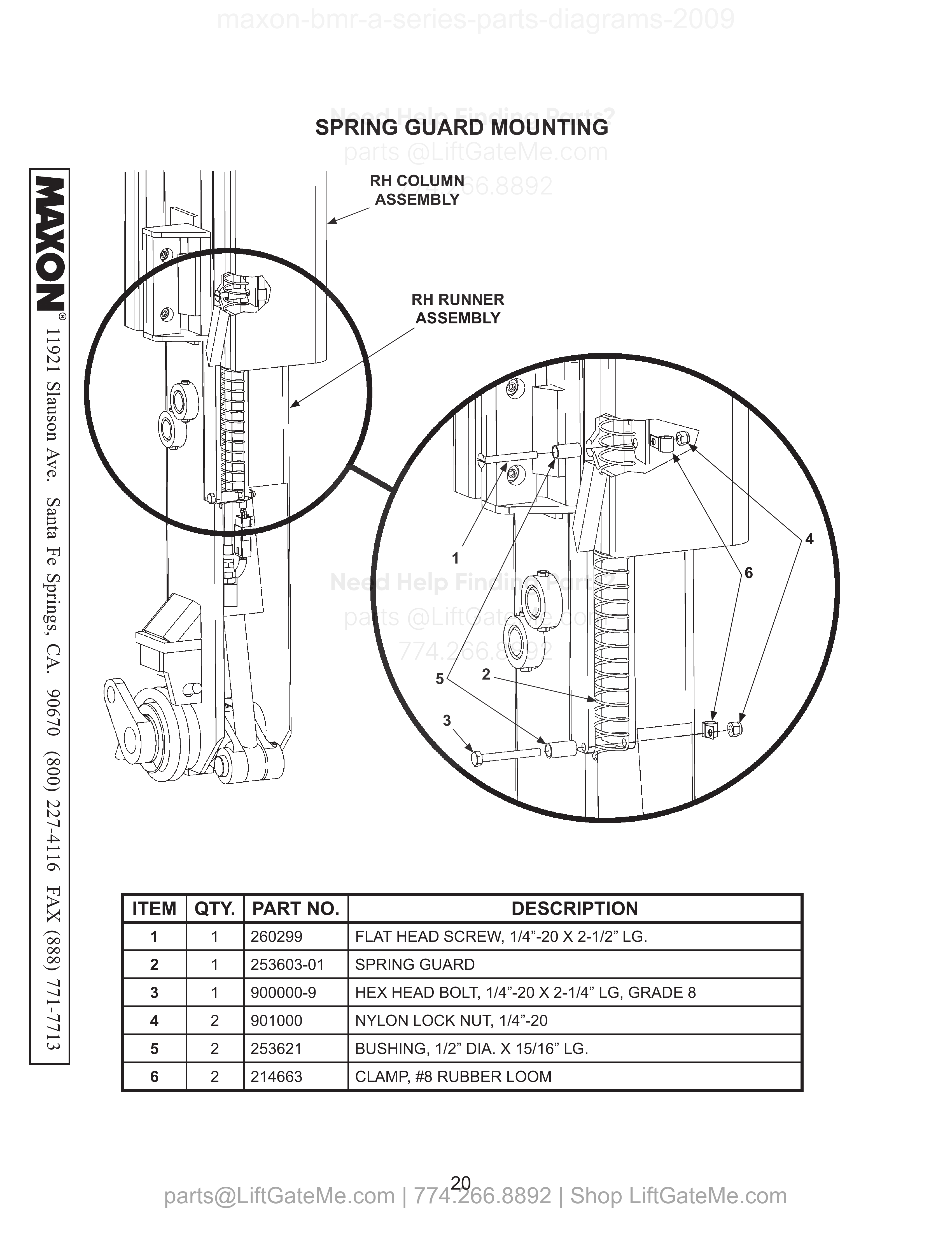 SPRING GUARD MOUNTING diagram