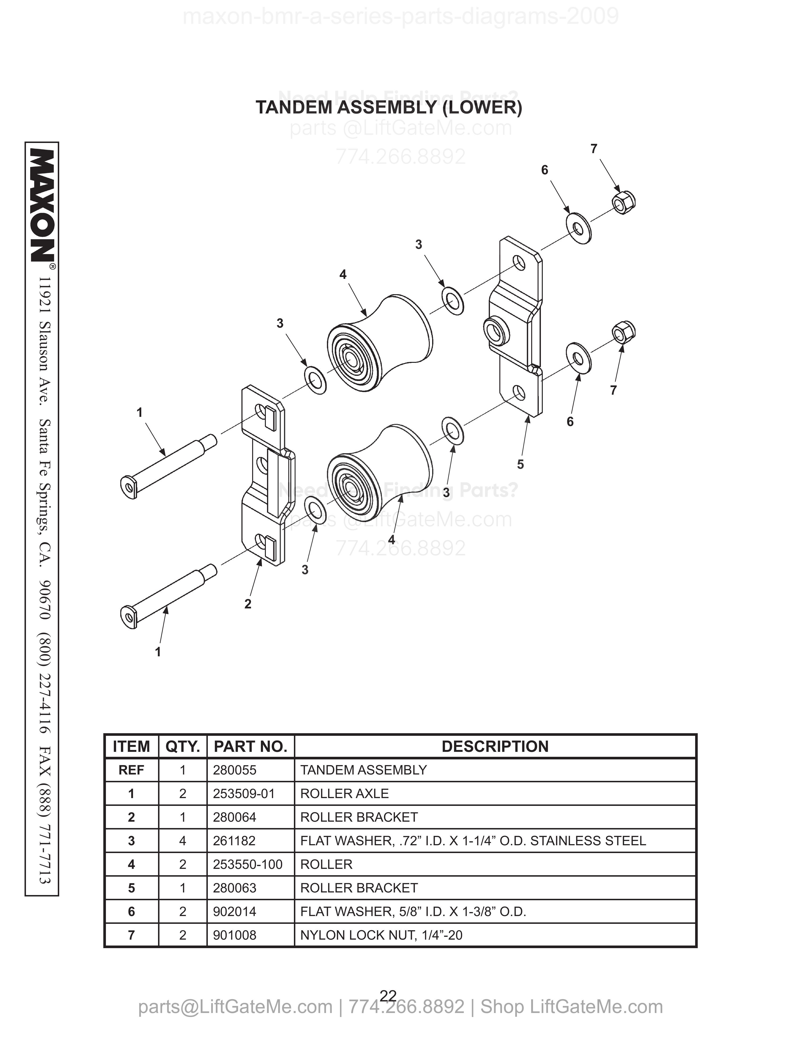 TANDEM ASSEMBLY (LOWER) diagram