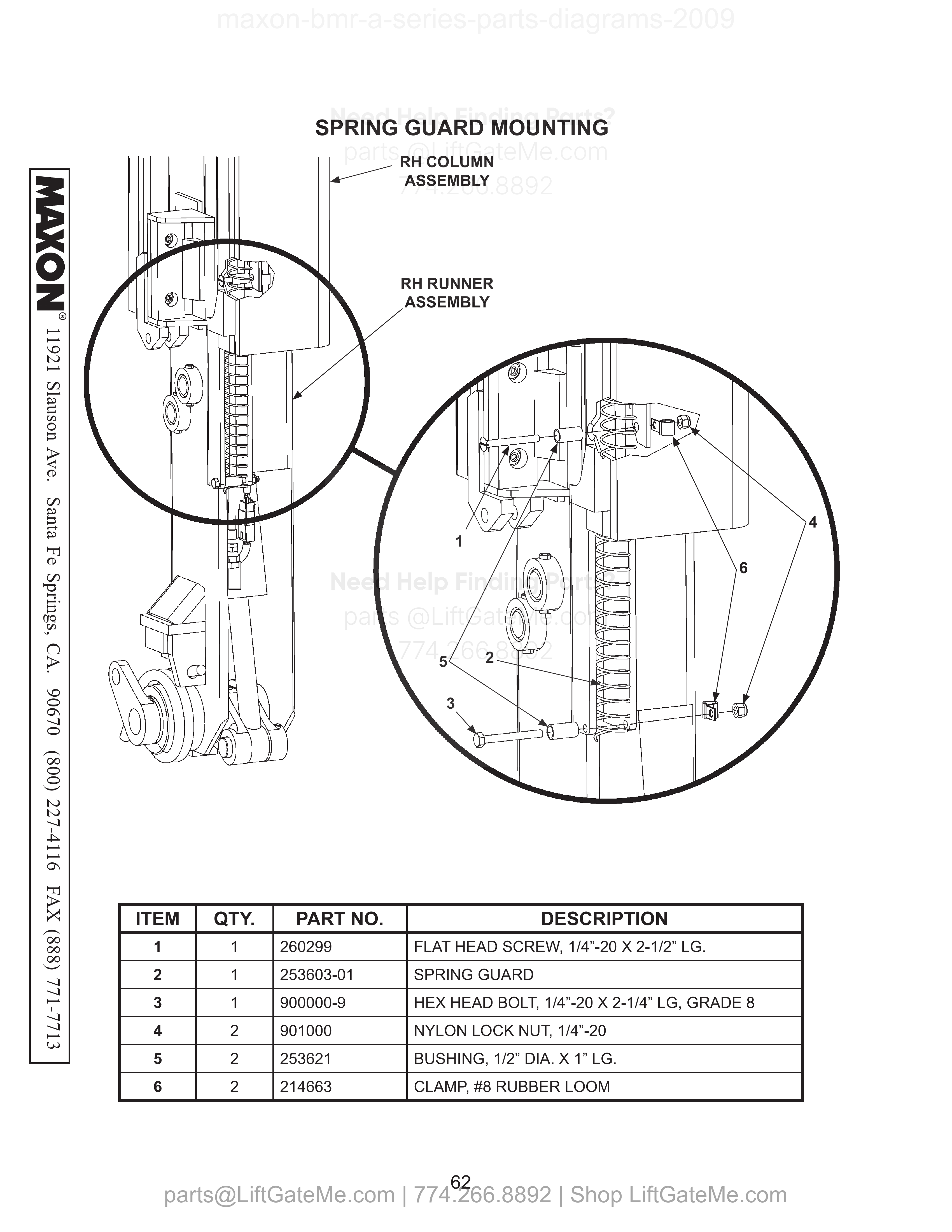 SPRING GUARD MOUNTING diagram