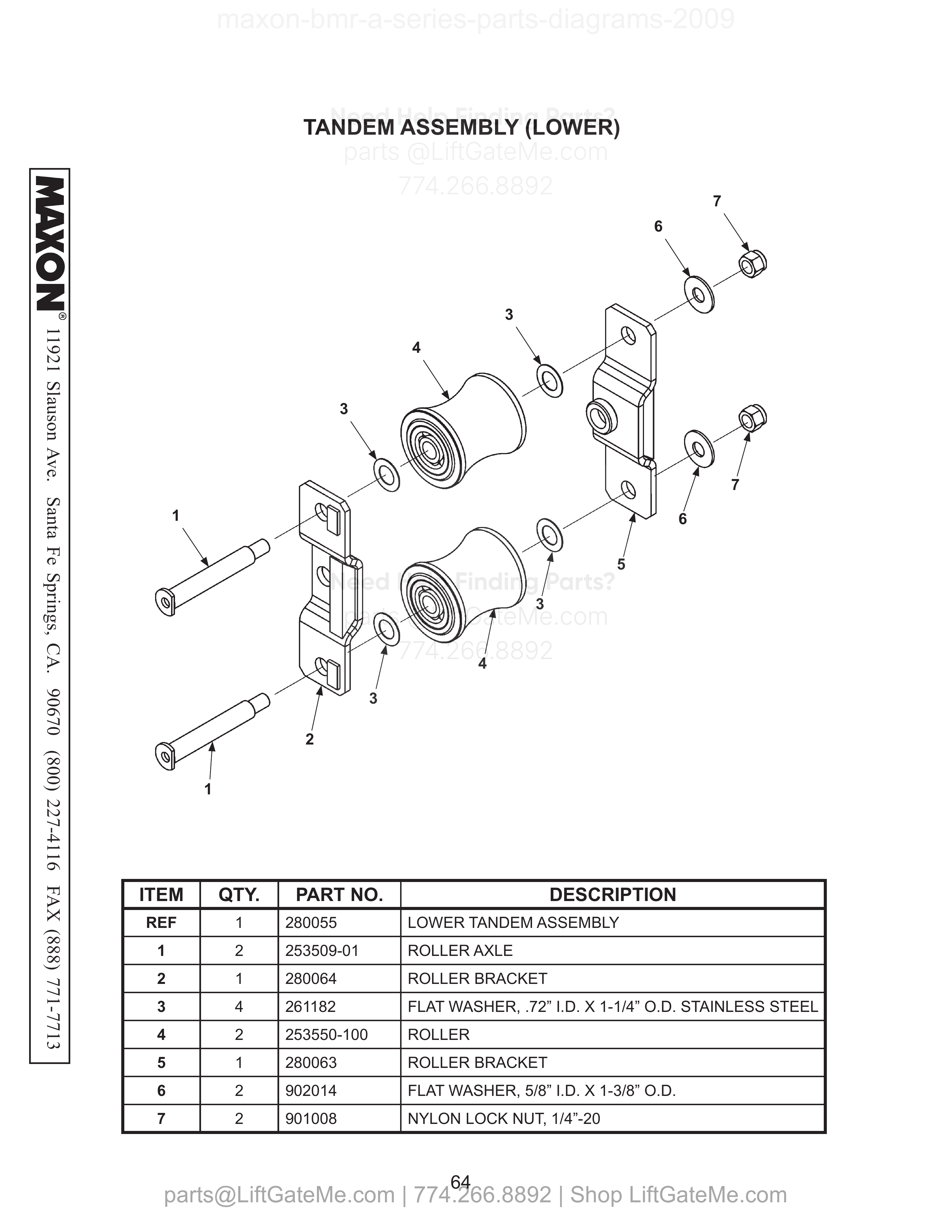 TANDEM ASSEMBLY (LOWER) diagram