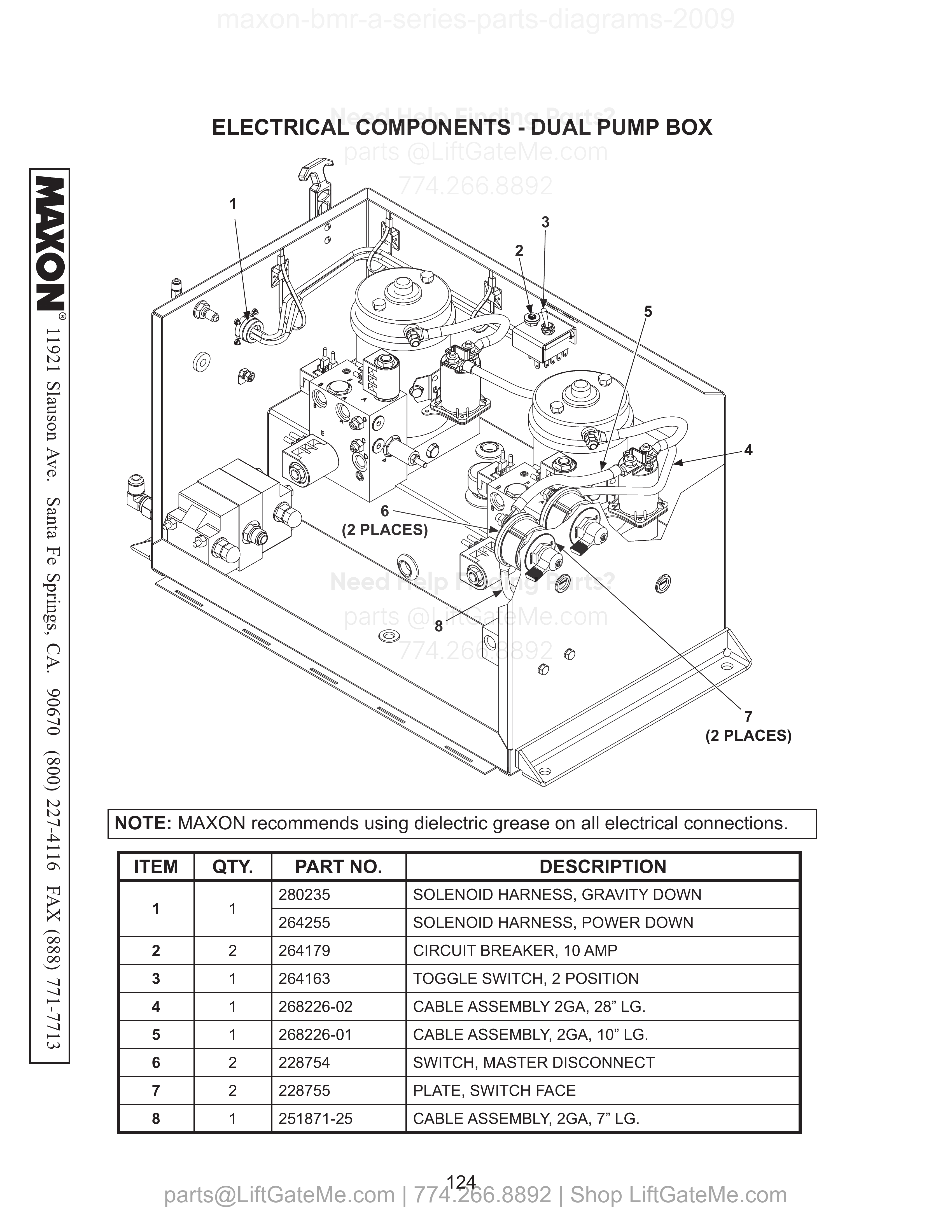 Electrical Components - Dual Pump Box diagram
