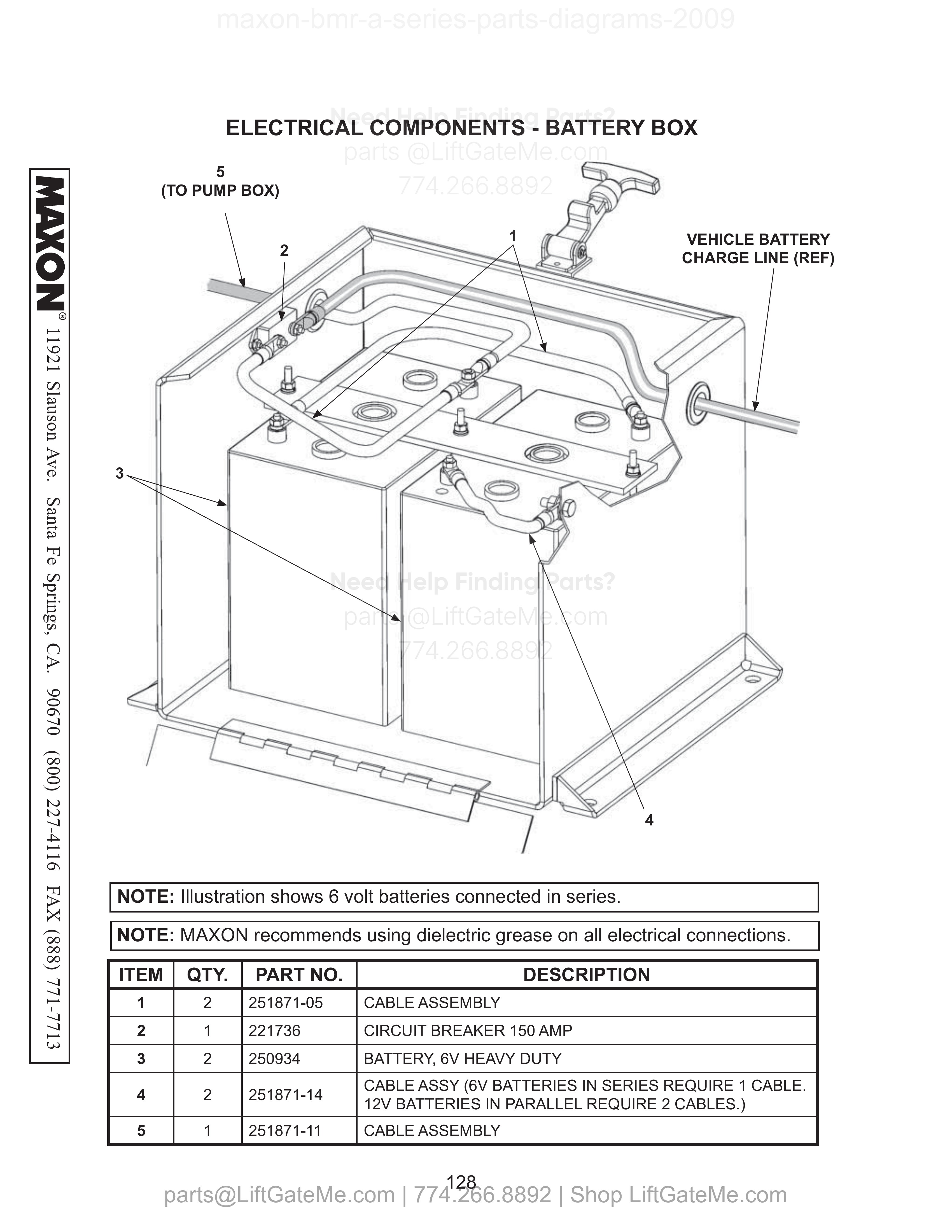 ELECTRICAL COMPONENTS - BATTERY BOX diagram