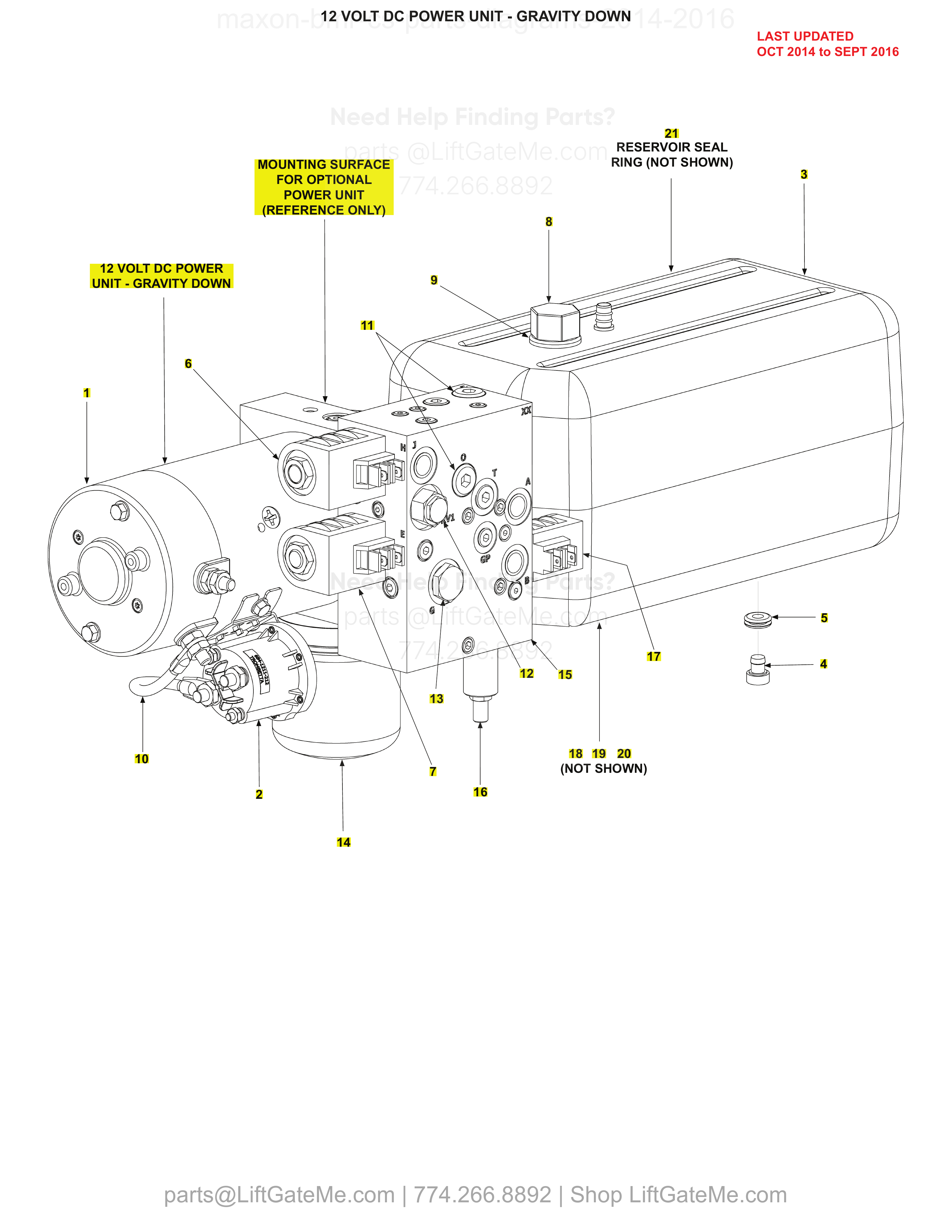 12 VOLT DC POWER UNIT - GRAVITY DOWN diagram