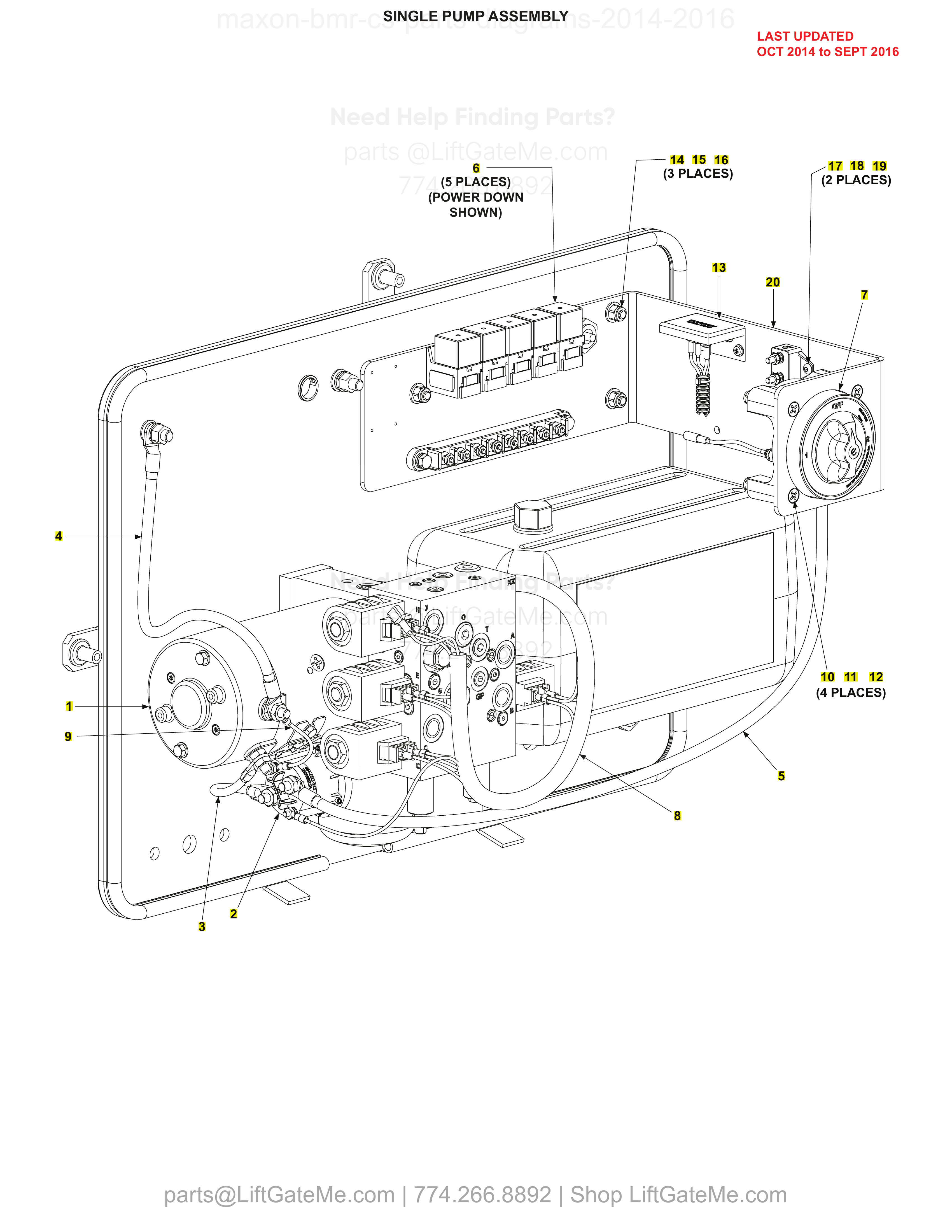 SINGLE PUMP ASSEMBLY diagram