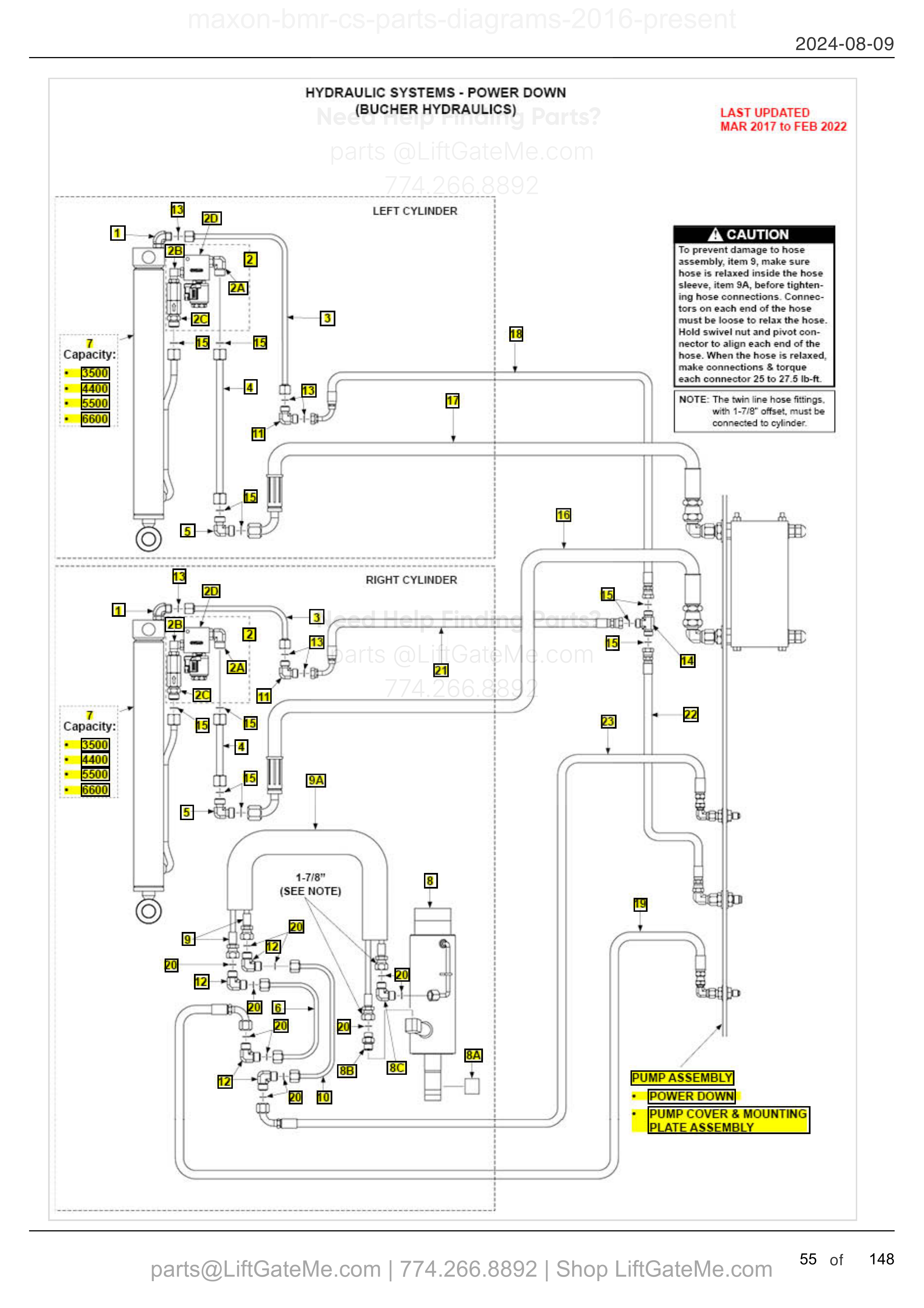 HYDRAULIC SYSTEMS - POWER DOWN (BUCHER HYDRAULICS) diagram