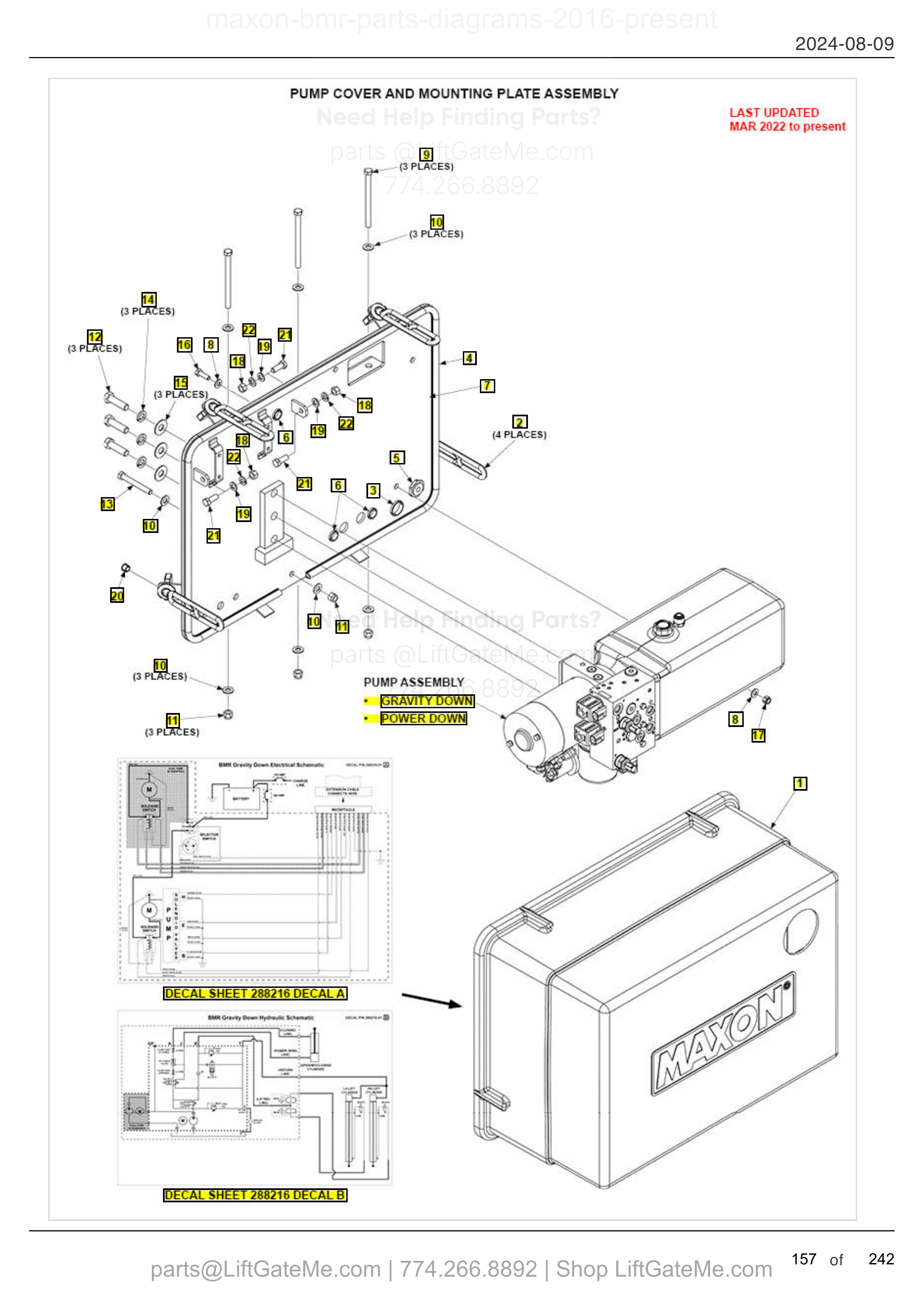 PUMP COVER AND MOUNTING PLATE ASSEMBLY diagram