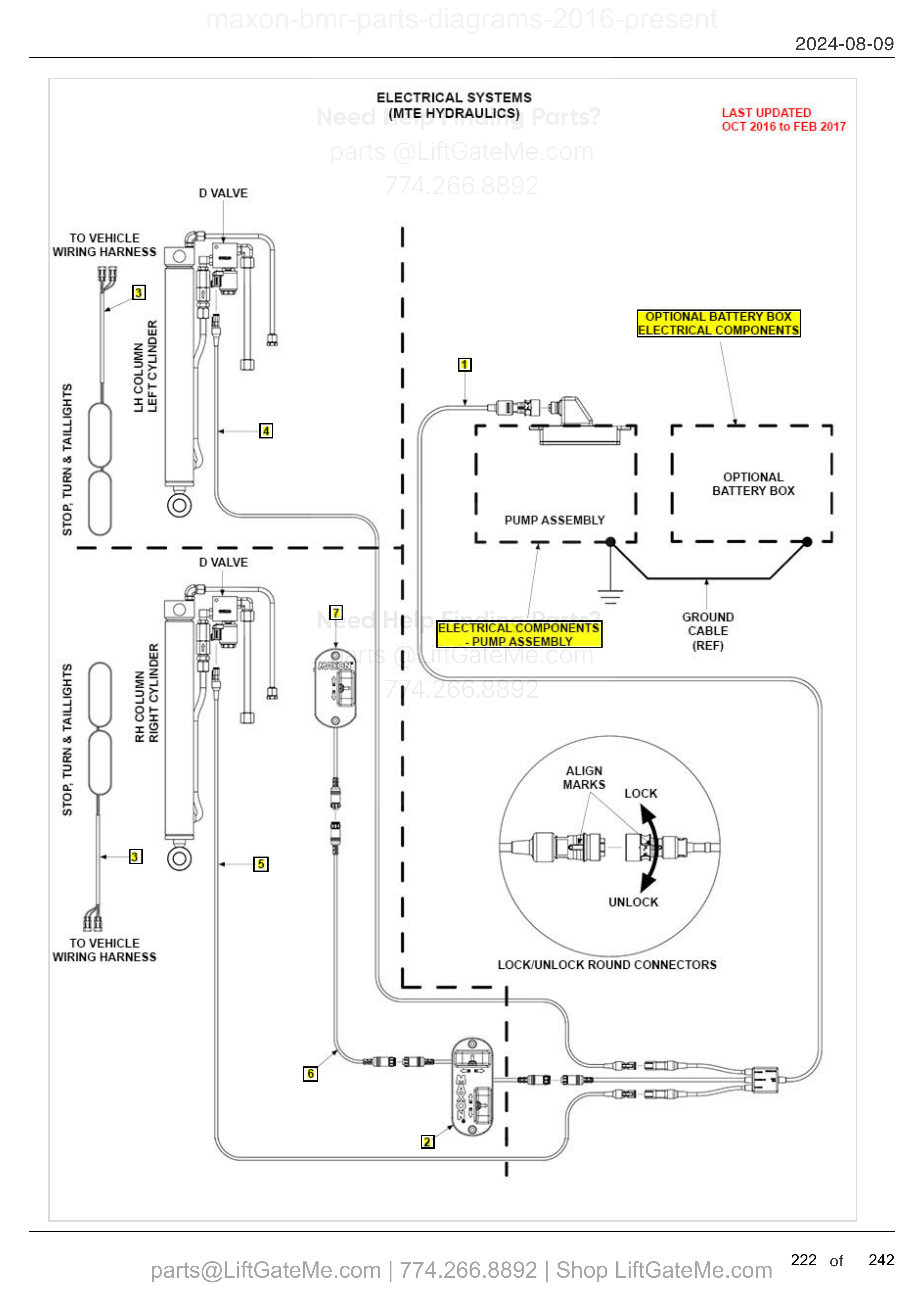 ELECTRICAL SYSTEMS (MTE HYDRAULICS) diagram