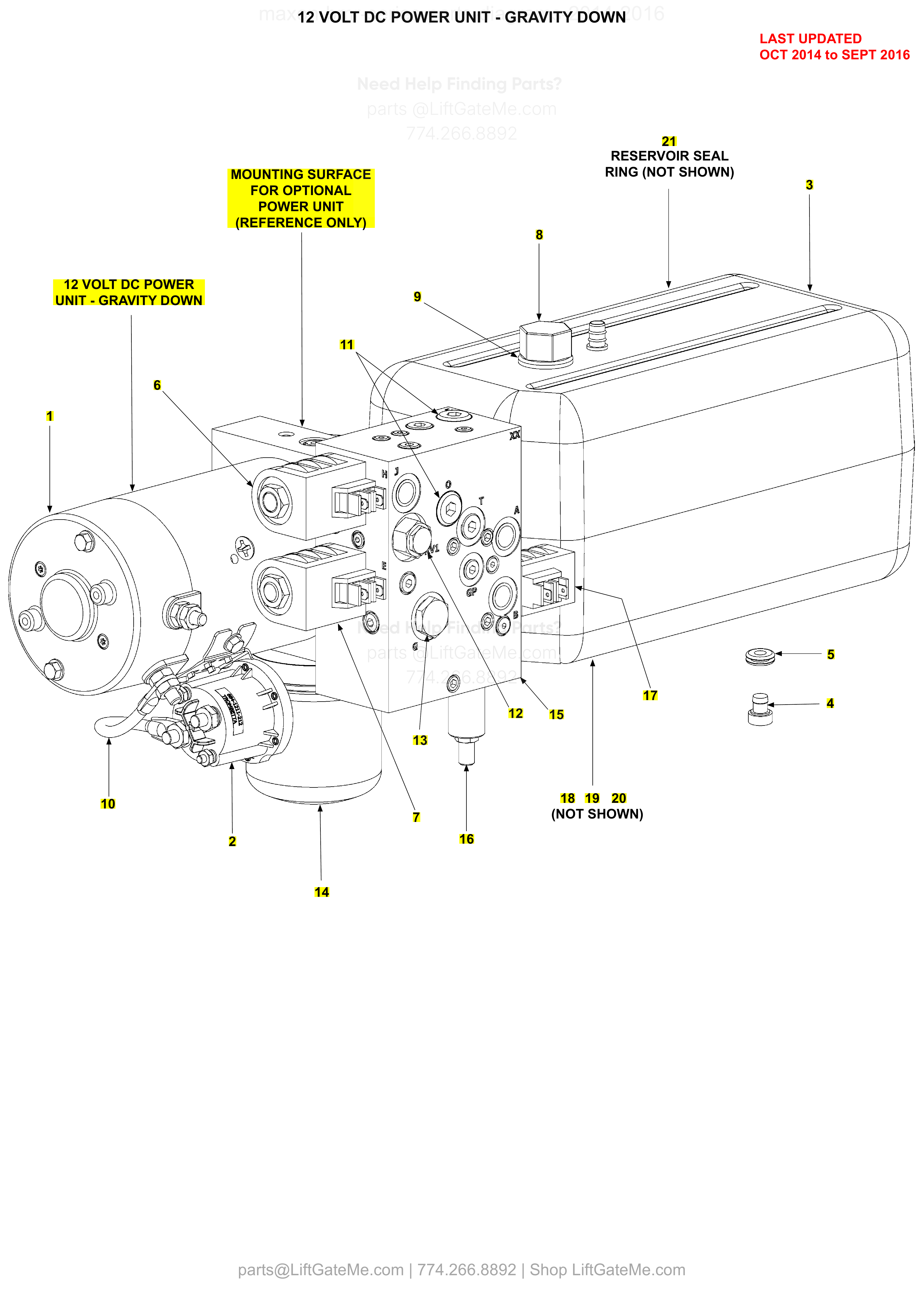 12 VOLT DC POWER UNIT - GRAVITY DOWN diagram