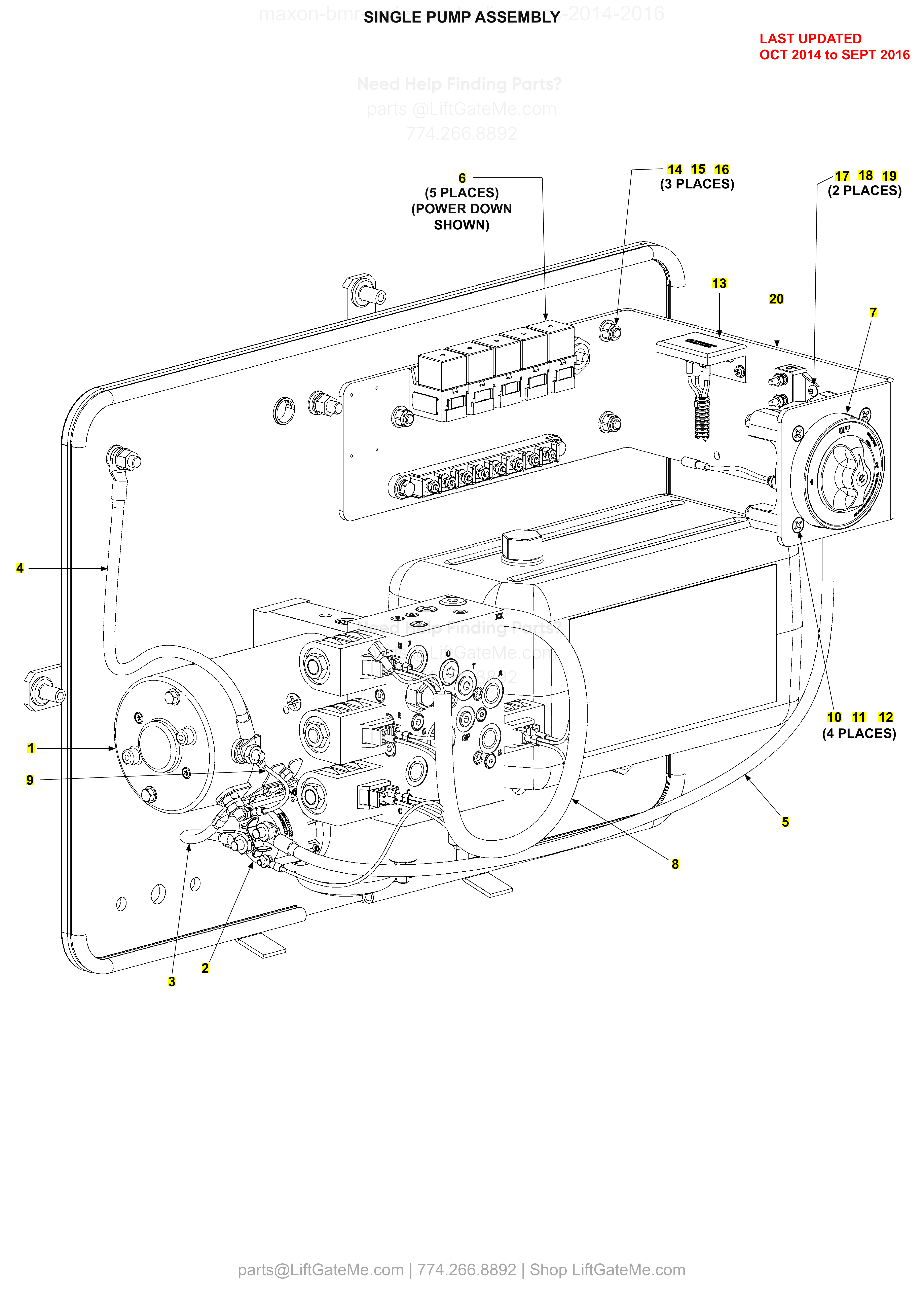 SINGLE PUMP ASSEMBLY diagram