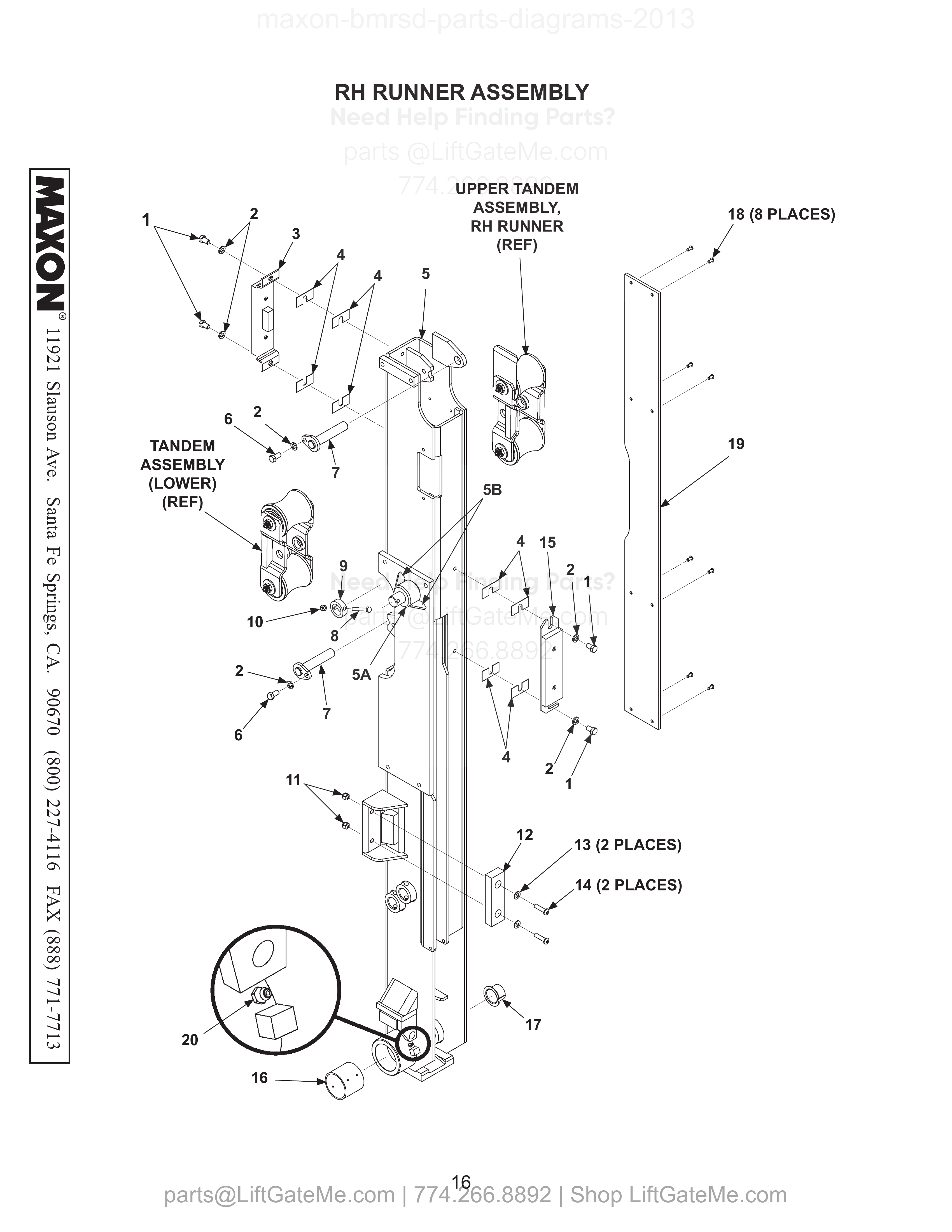 RH RUNNER ASSEMBLY diagram