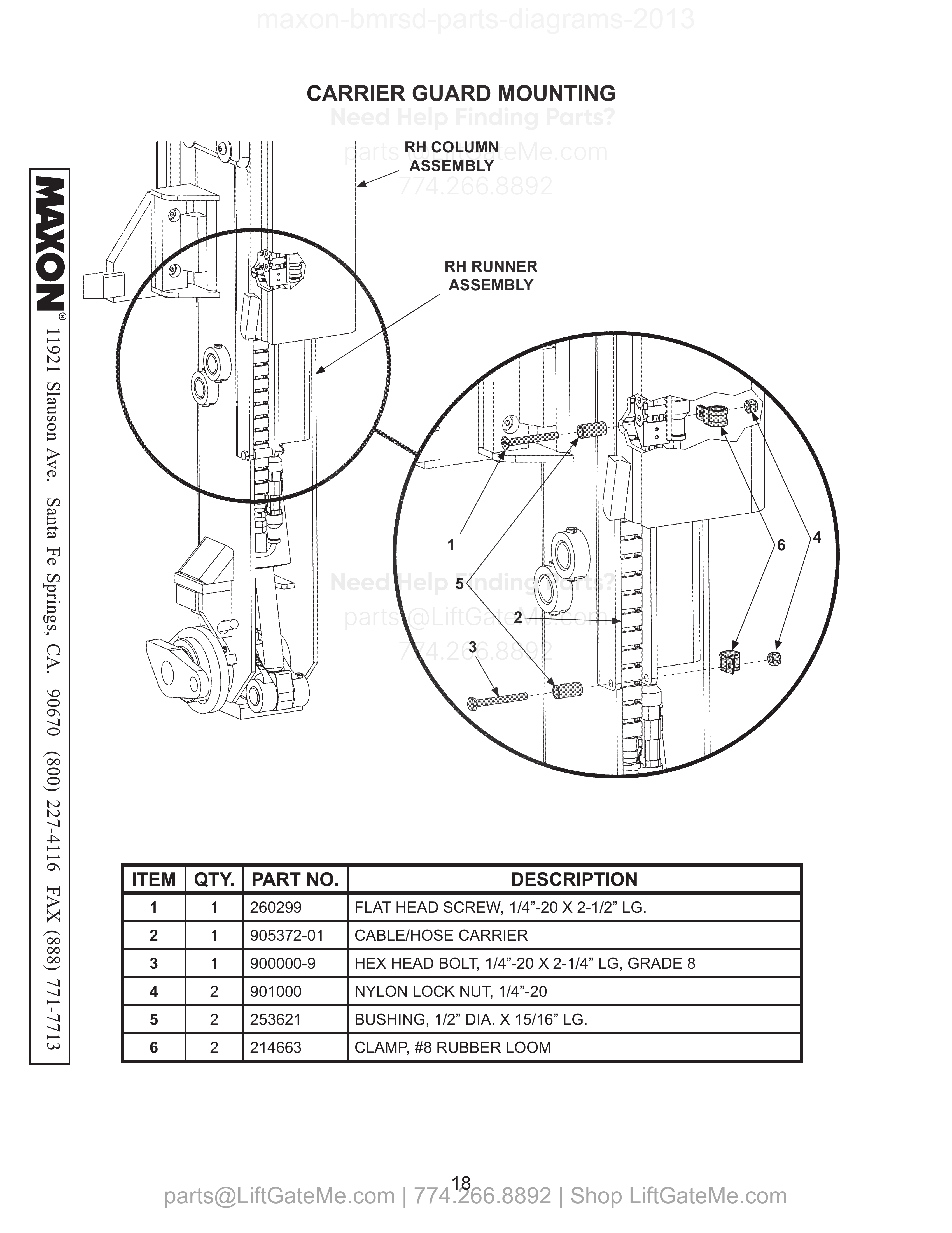 CARRIER GUARD MOUNTING diagram