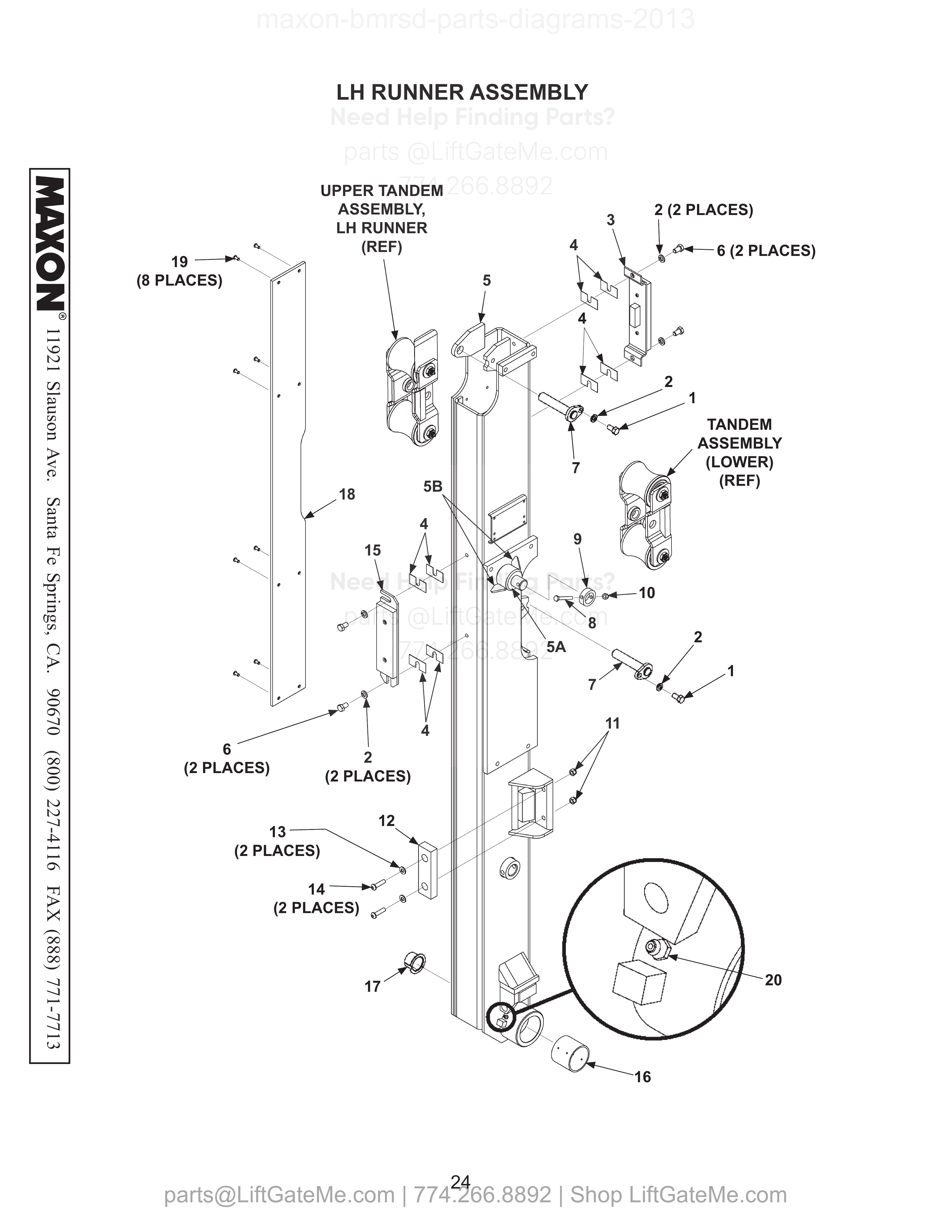 LH RUNNER ASSEMBLY diagram