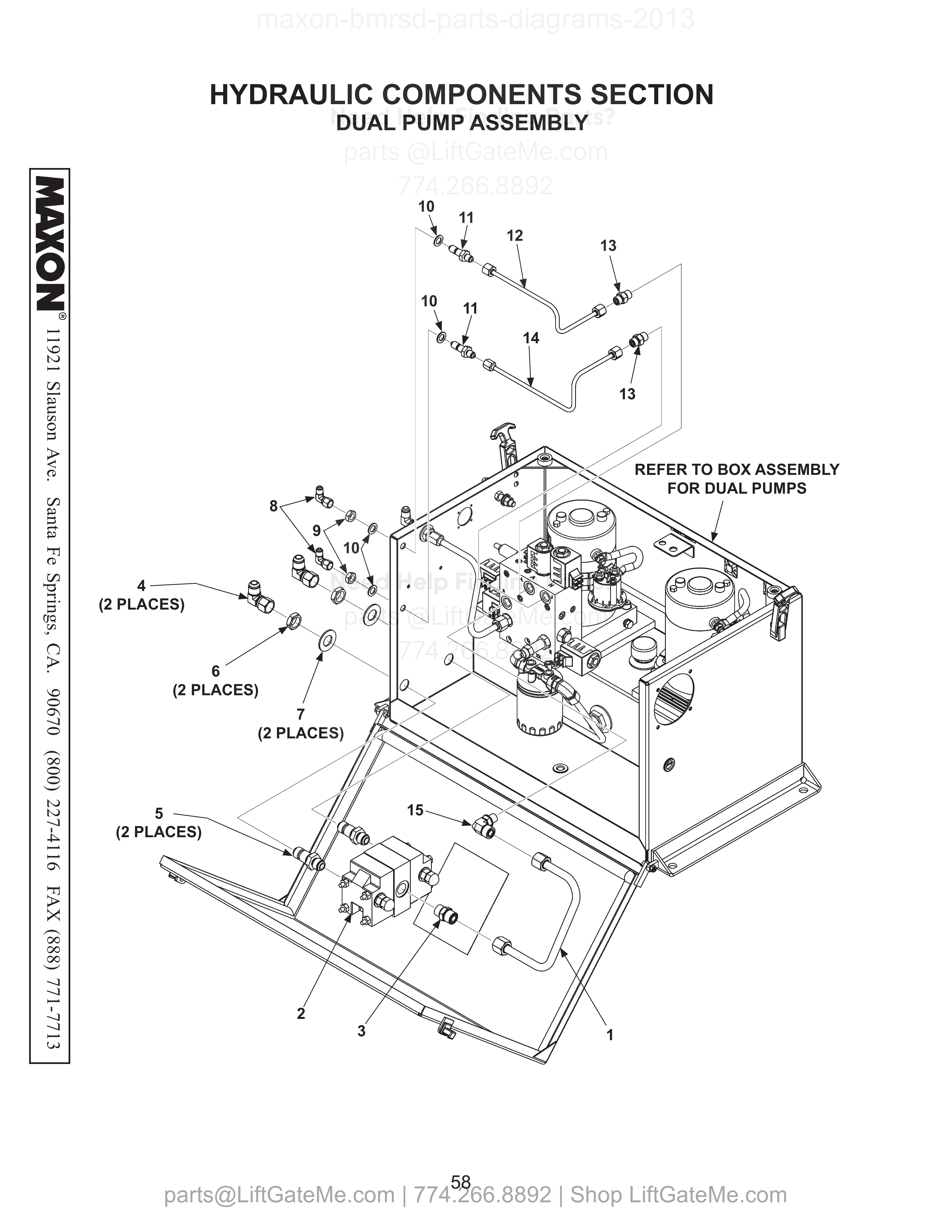 DUAL PUMP ASSEMBLY diagram